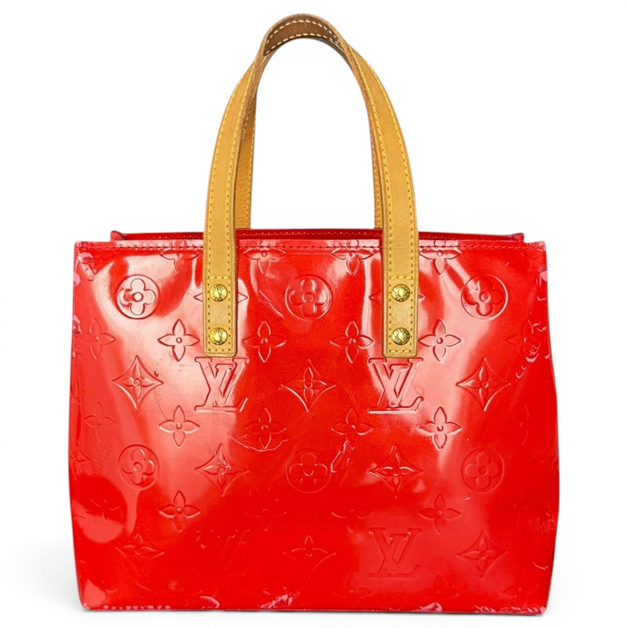 Reade patent leather handbag
