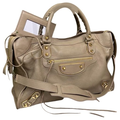 City leather handbag