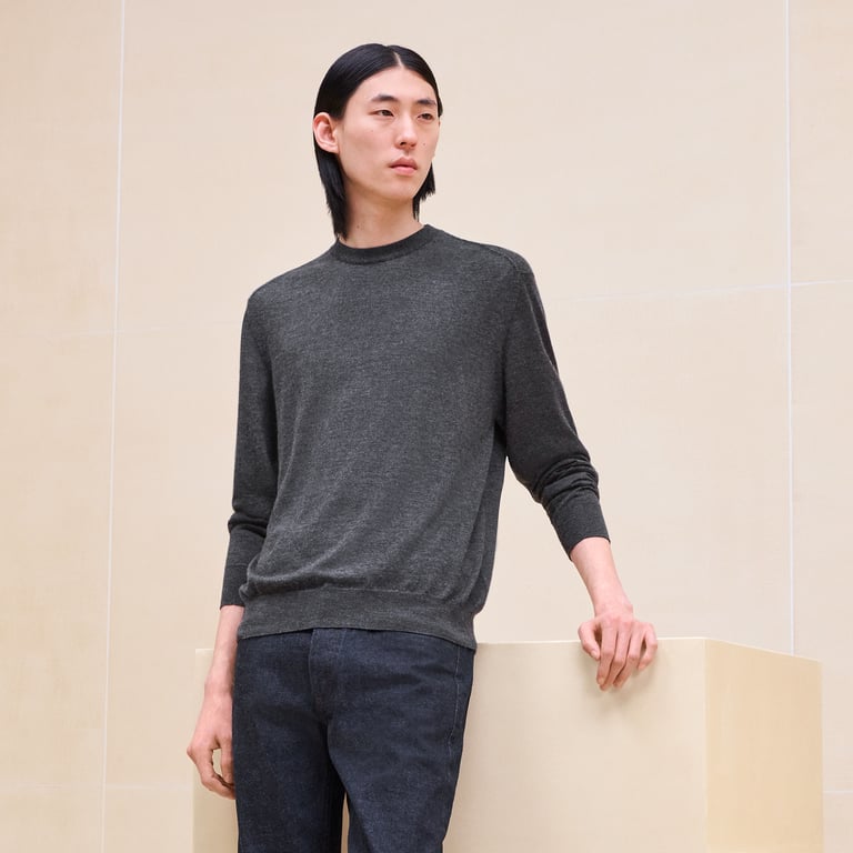 "Coutures inversees" crewneck sweater