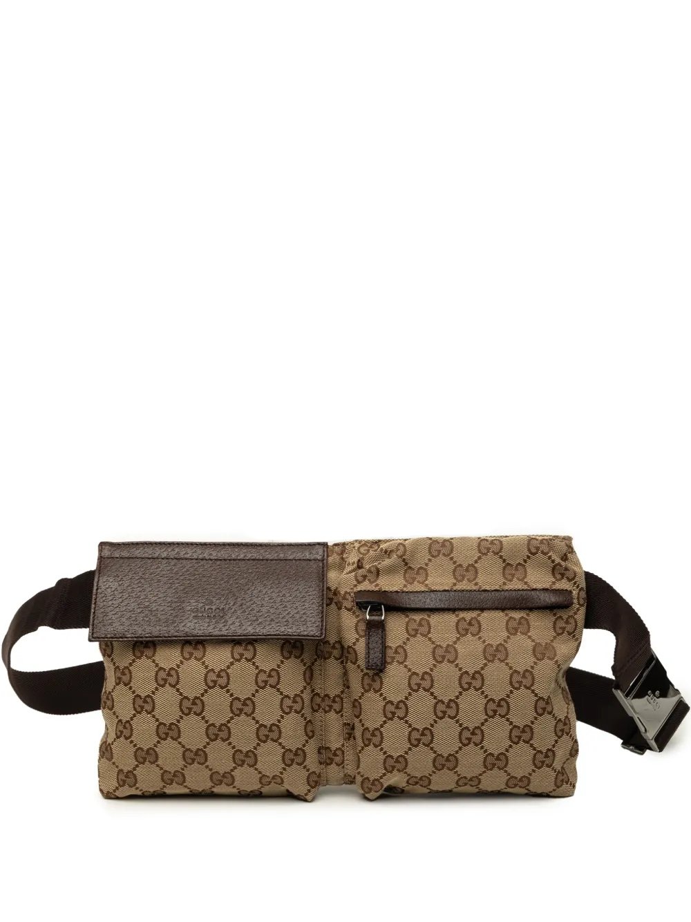 2000-2015 GG Canvas Double Pocket belt bag