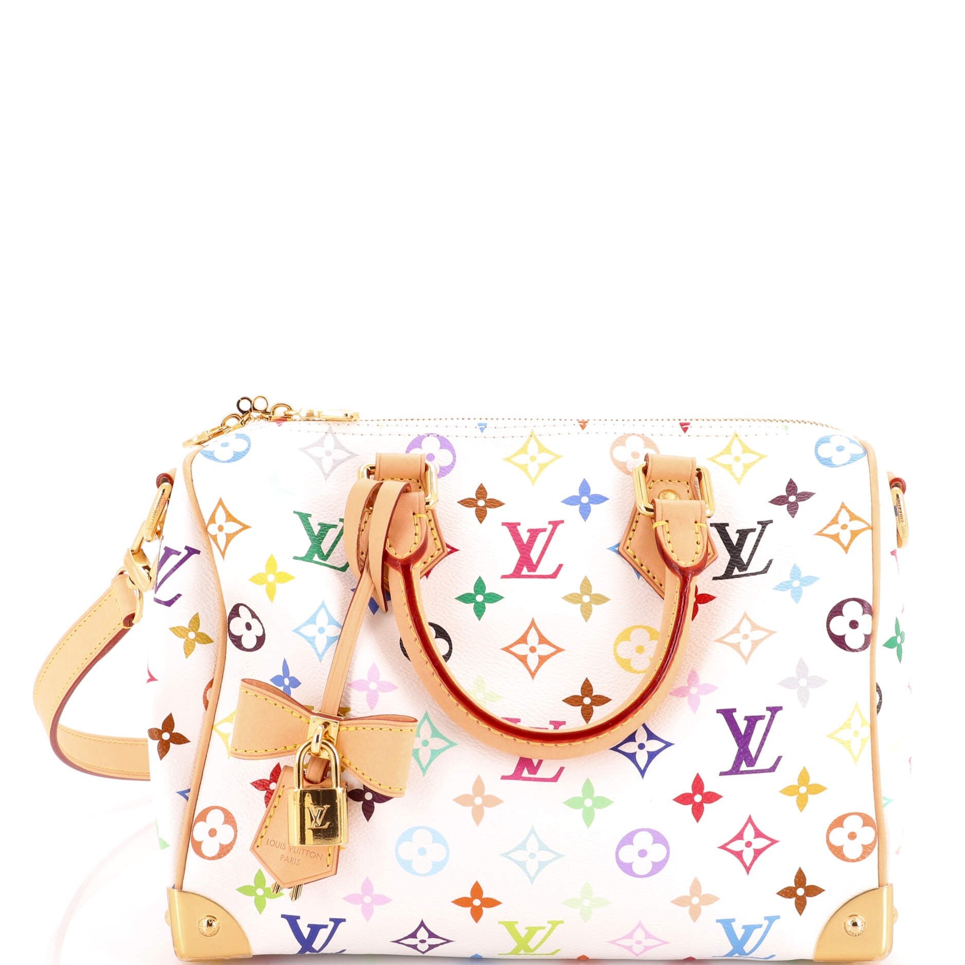 x Takashi Murakami Speedy Soft Bandouliere Bag Monogram Multicolor 25