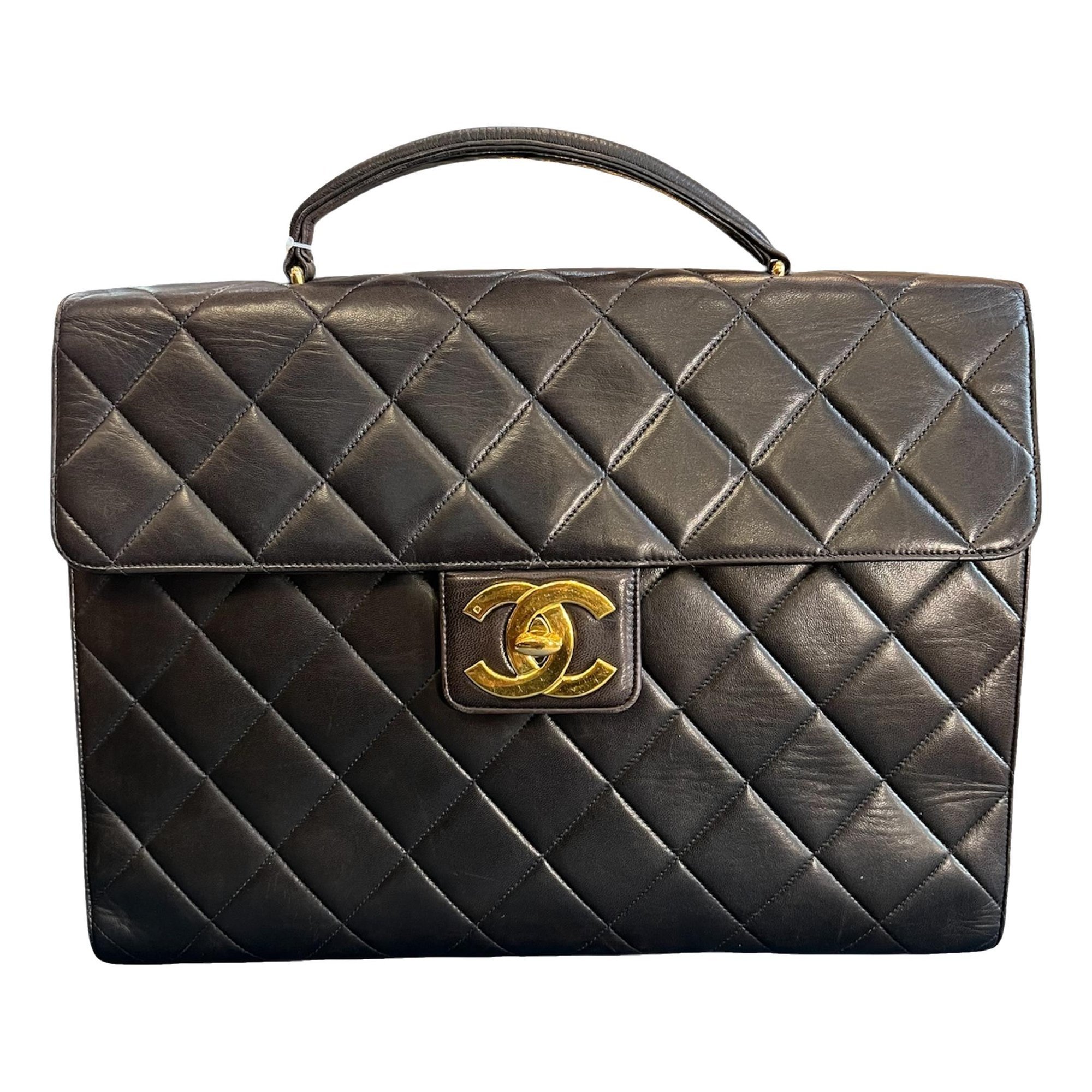 Leather clutch bag