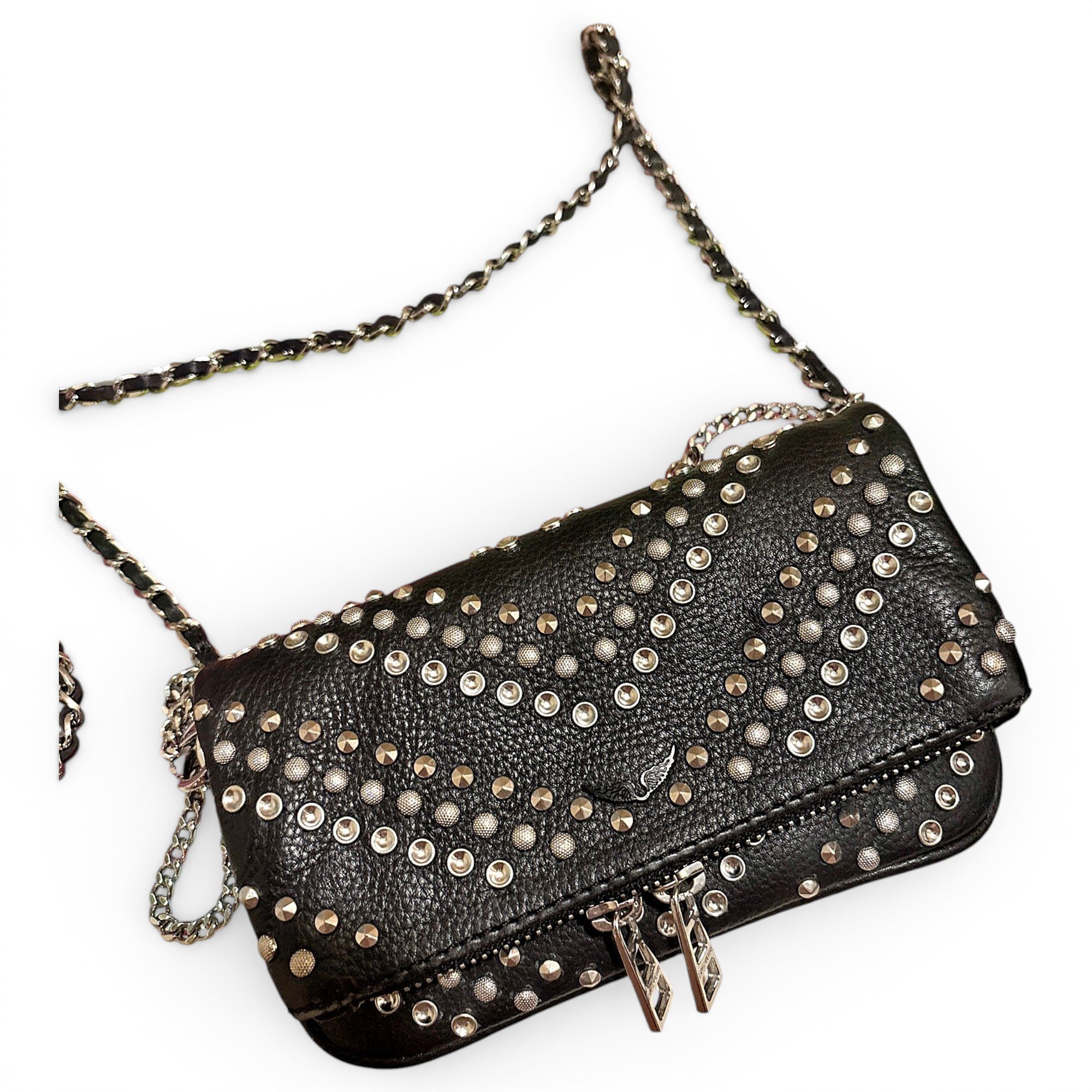 Rock leather crossbody bag
