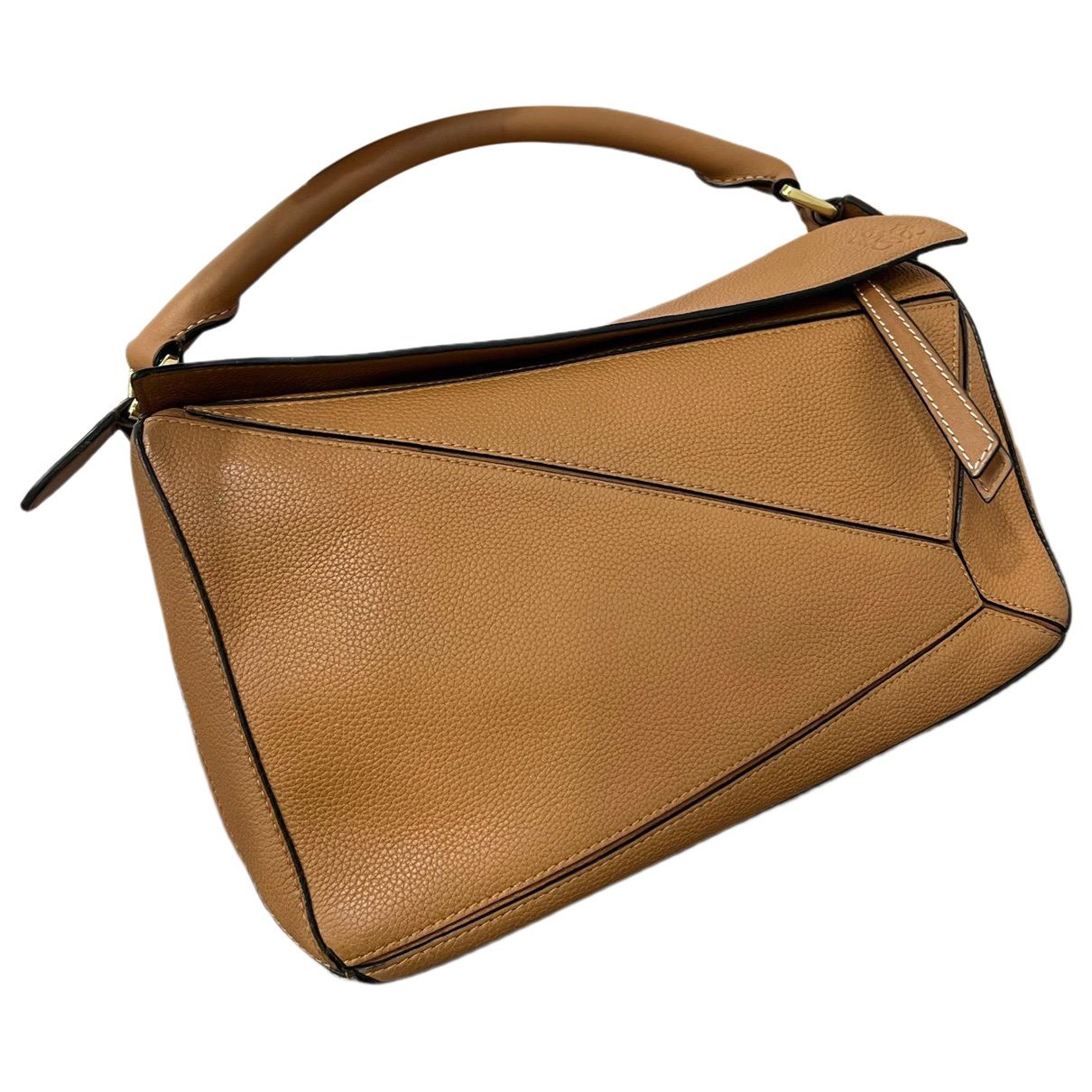 Puzzle leather handbag
