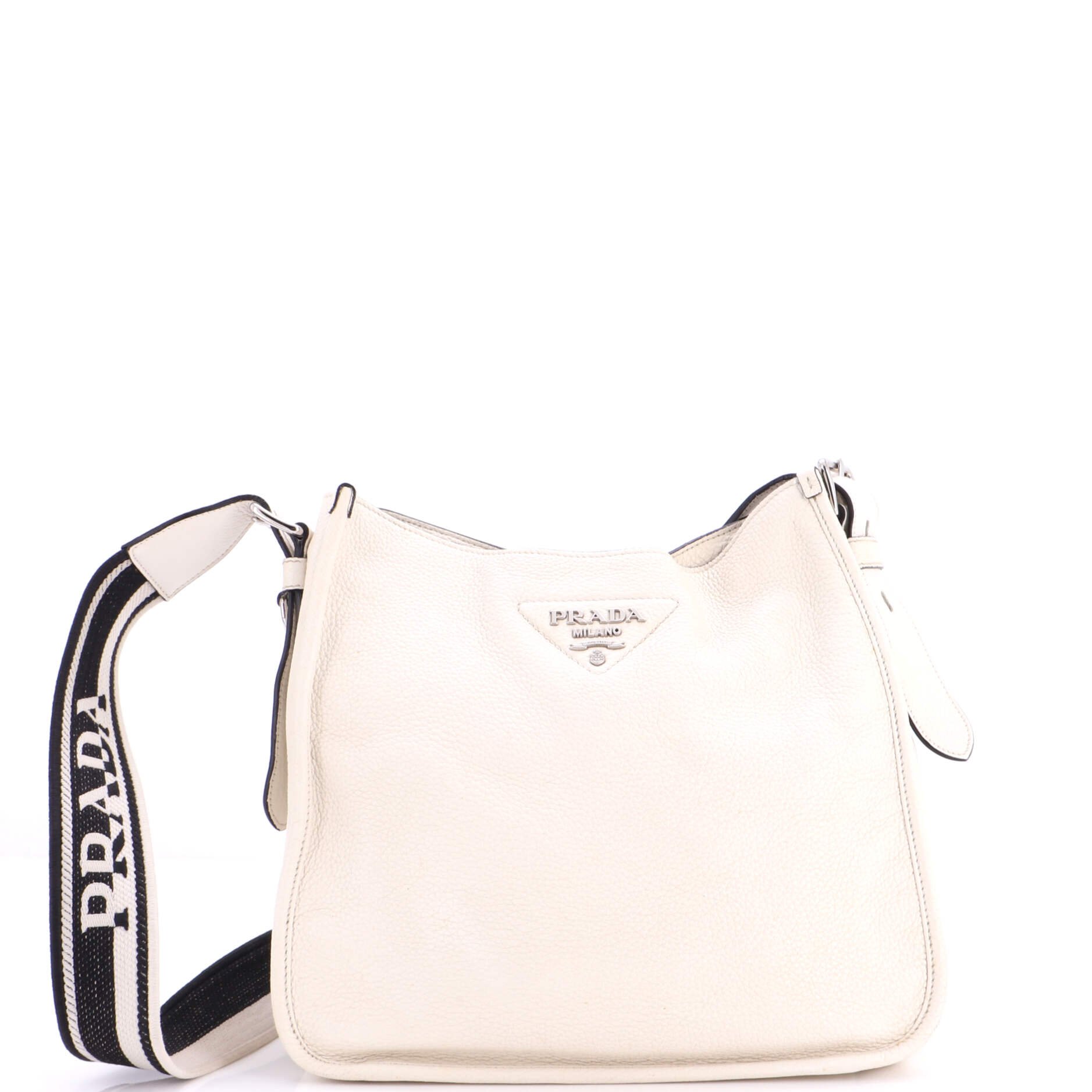 Logo Strap Crossbody Bag Vitello Daino Medium