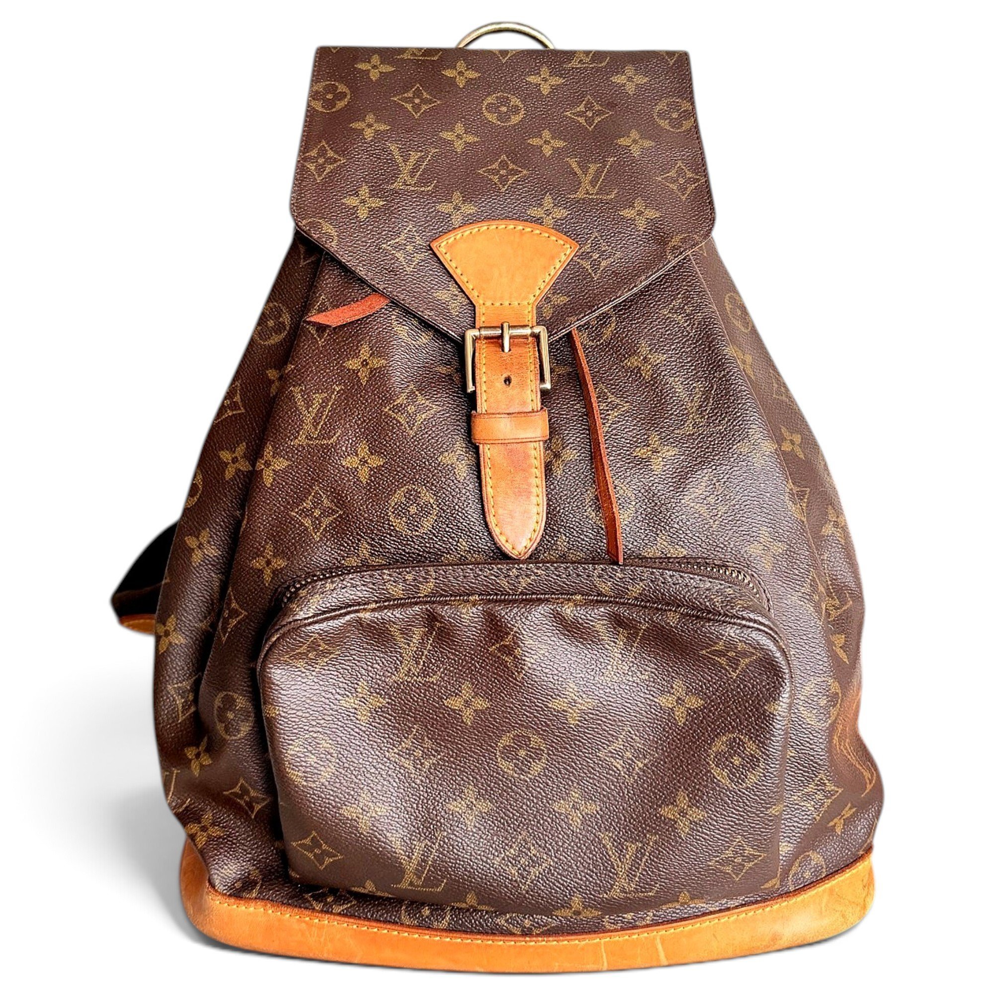 Montsouris Vintage leather backpack