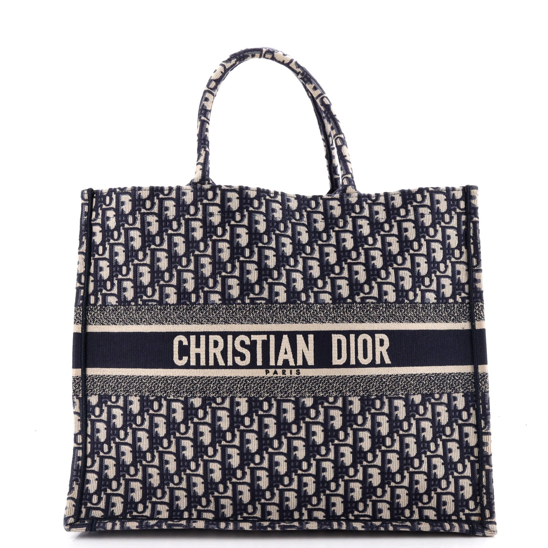 Book Tote Oblique Canvas Large
