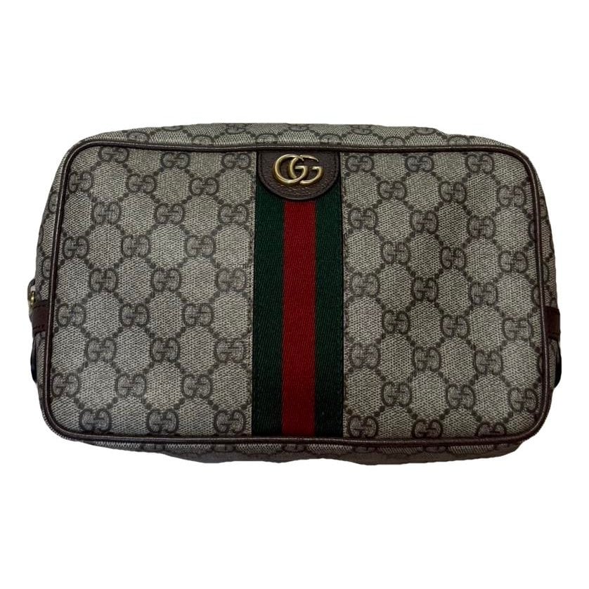 Leather clutch bag