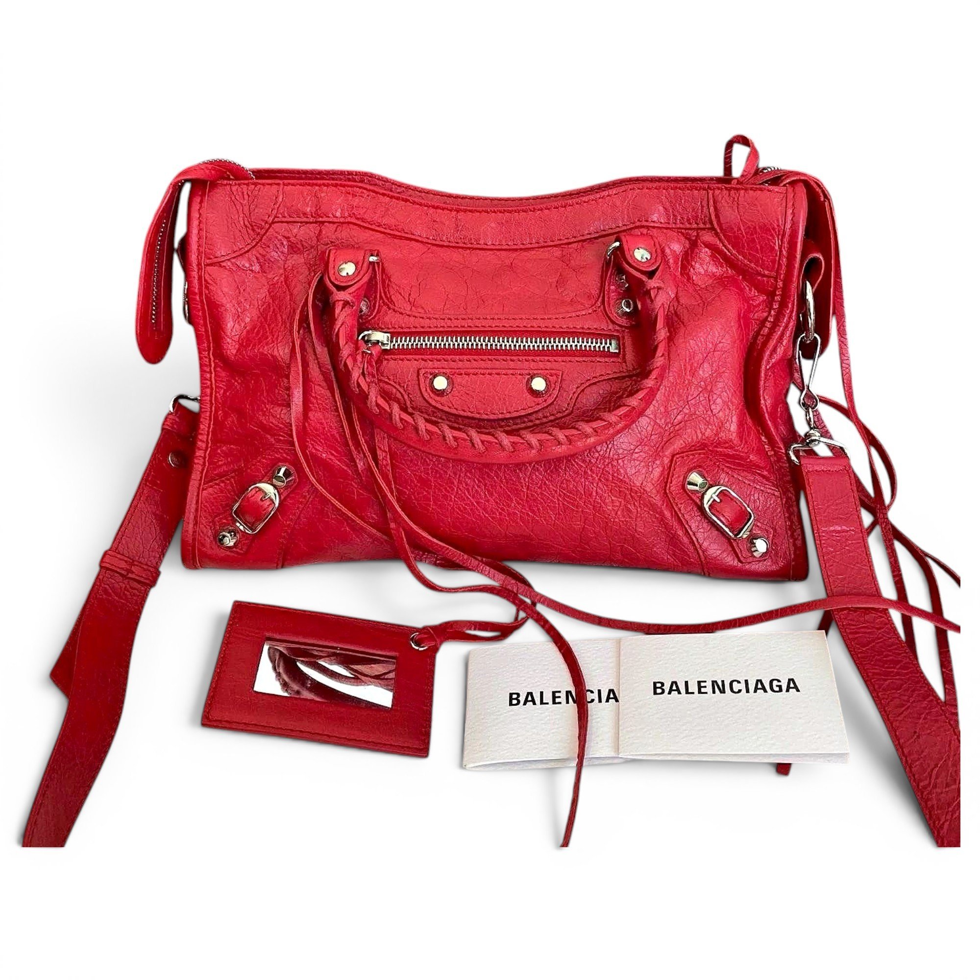 City leather handbag