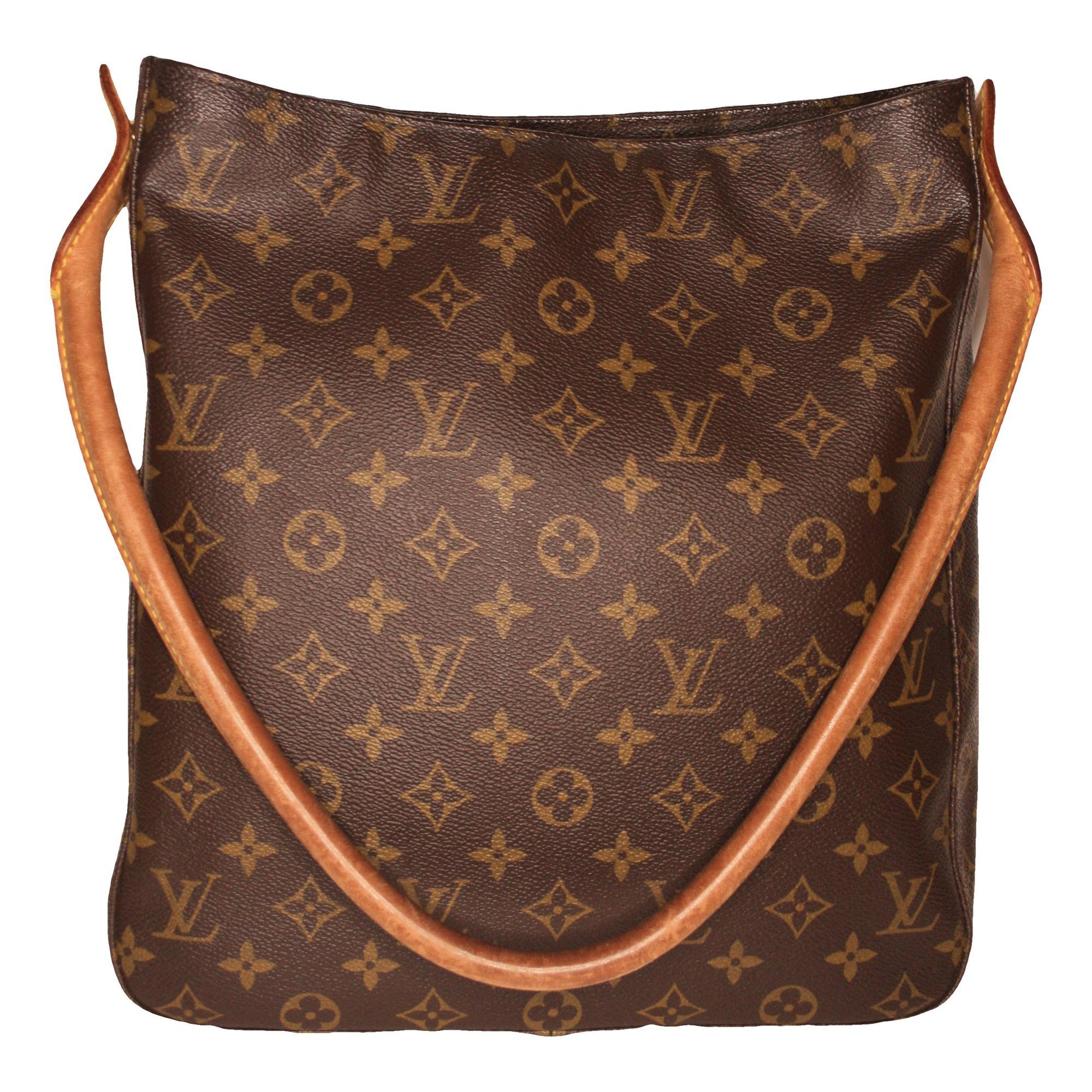 Looping leather handbag