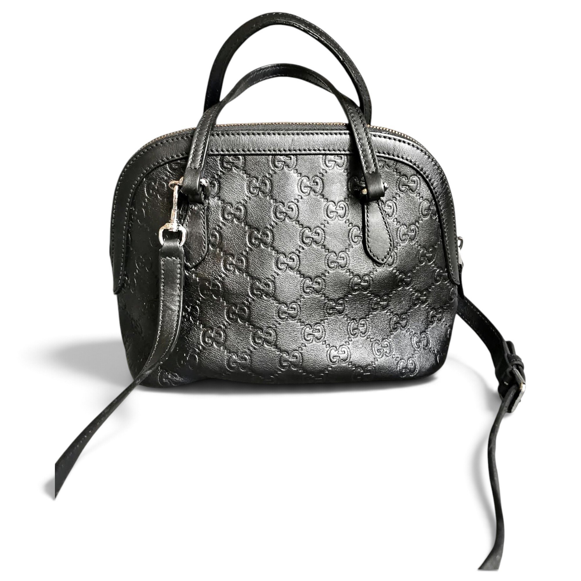 Dôme leather crossbody bag