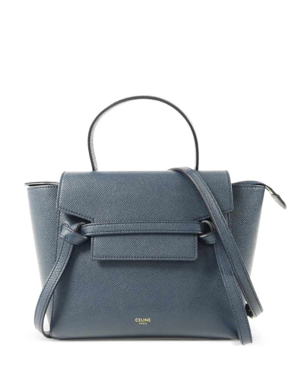 Belt leather tote bag