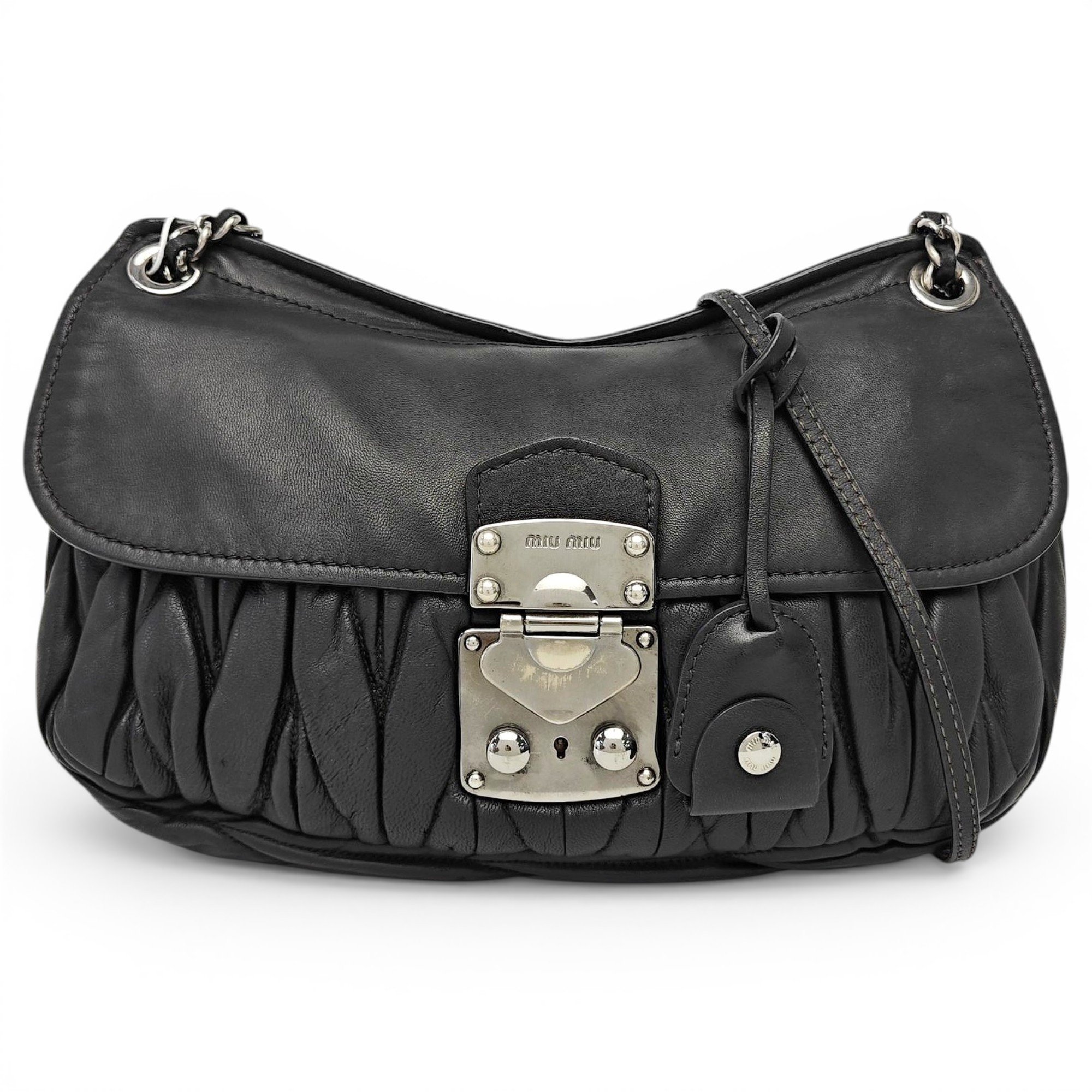 Coffer leather handbag