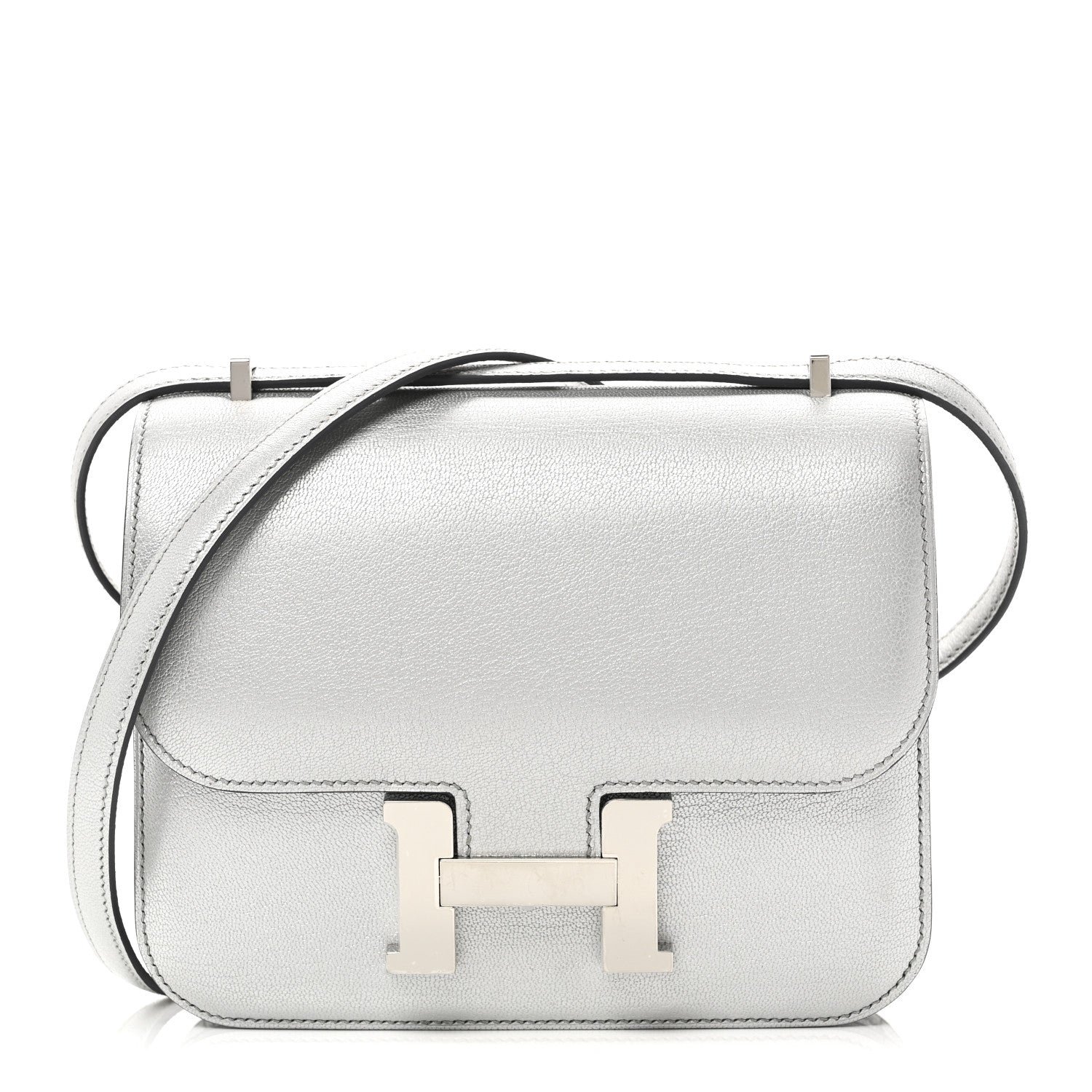 Hermes Hermes Metallic Chevre Chamkilight Constance 18 Argent