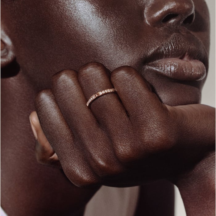 Sans Coloris Hermès Clou d'H Ring, Very Small Model