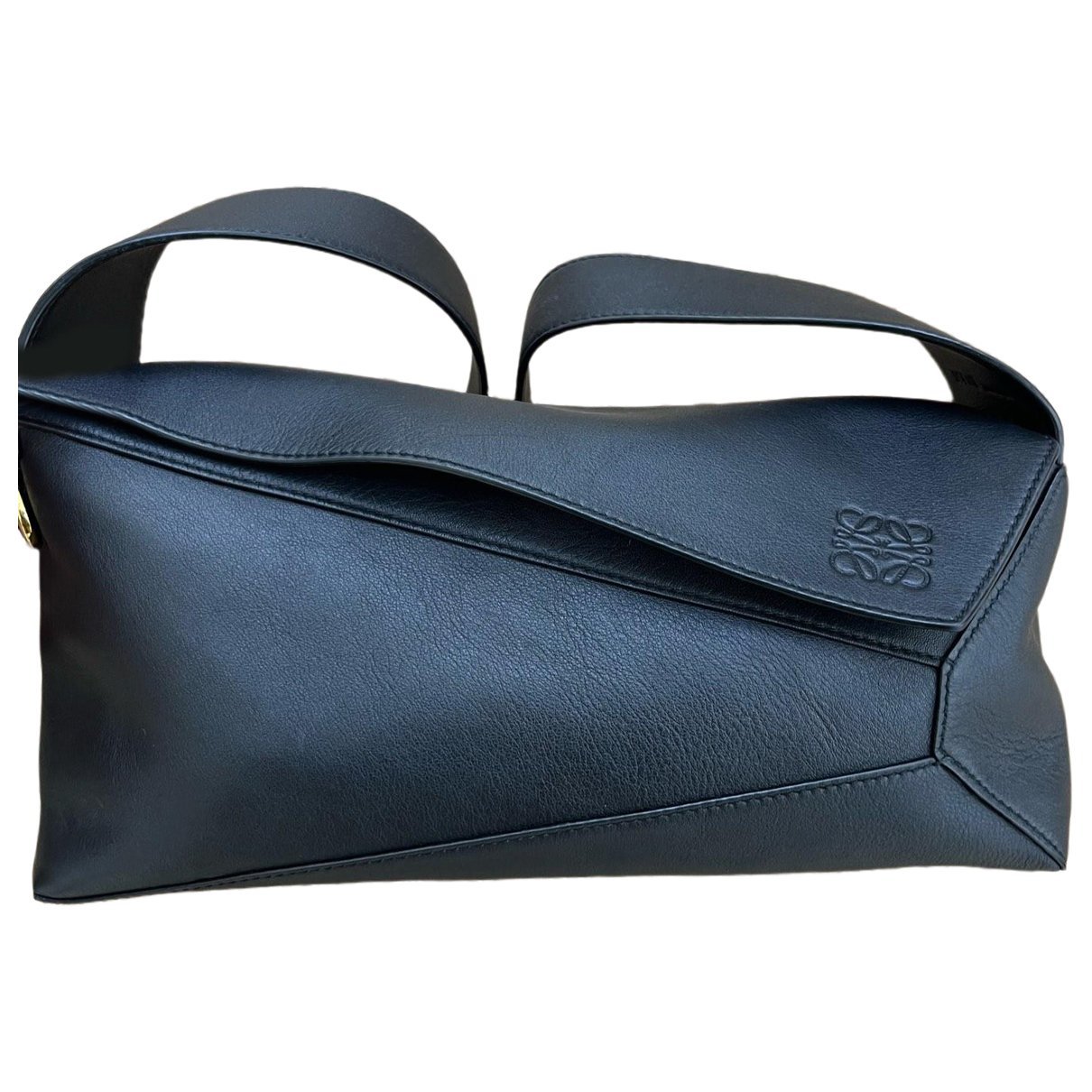 Puzzle leather handbag