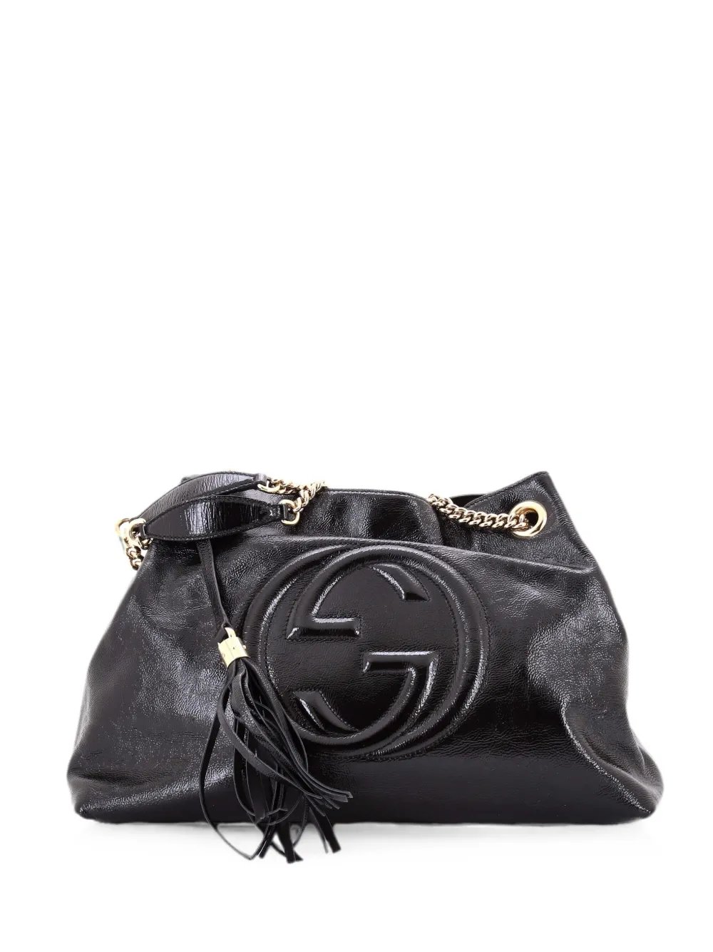 Soho Chain Strap Shoulder Bag Patent Medium tote bag