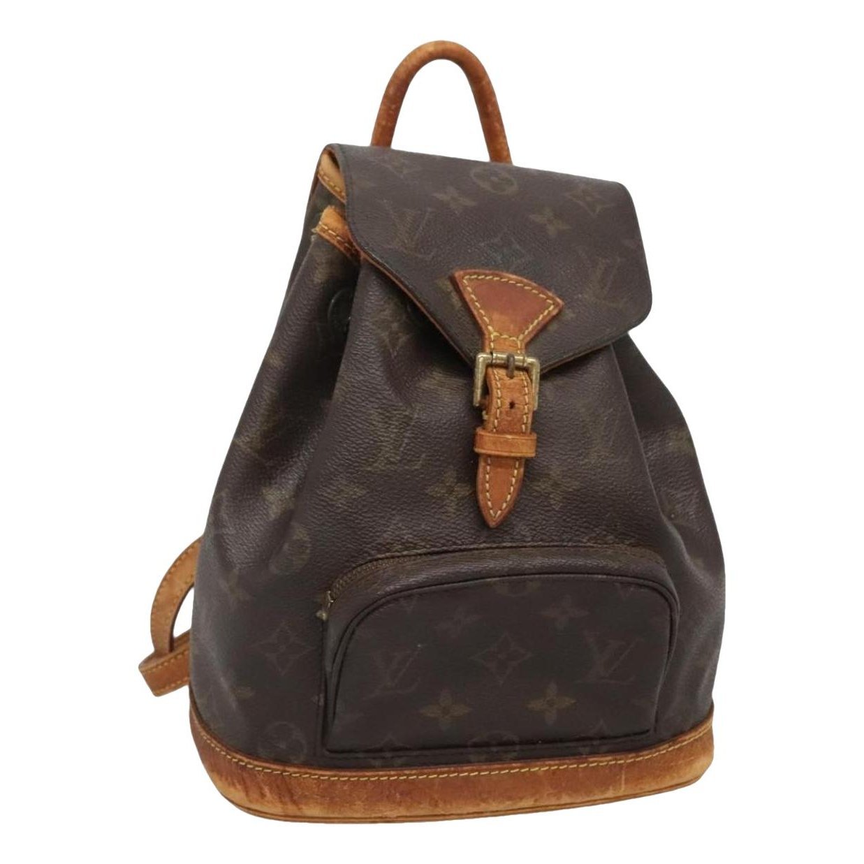 Montsouris Vintage leather backpack