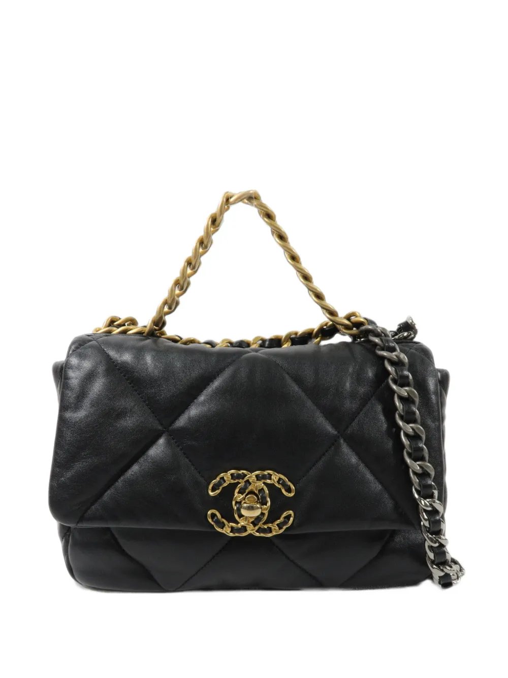small C19 CC turn-lock shoulder bag