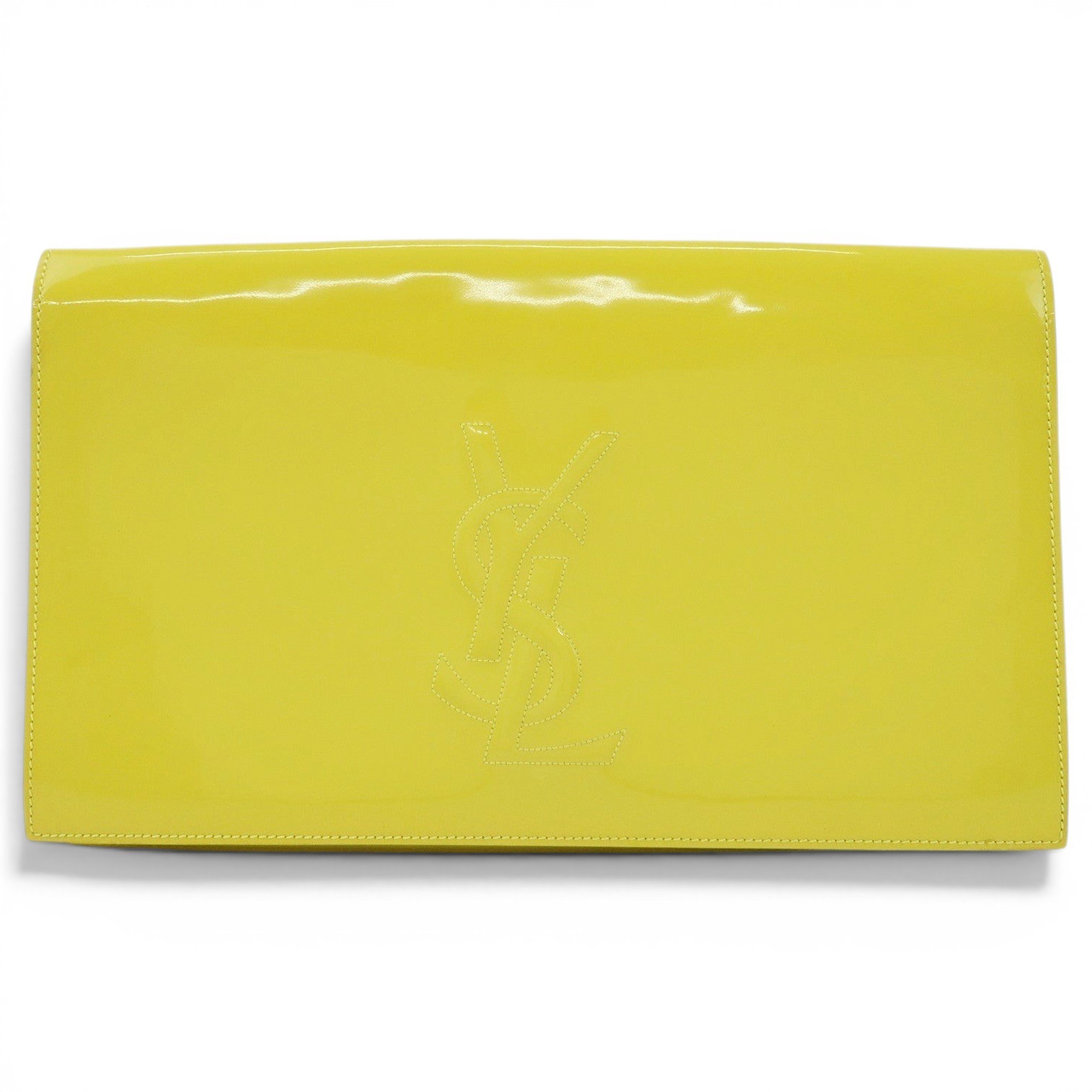 Patent leather clutch bag