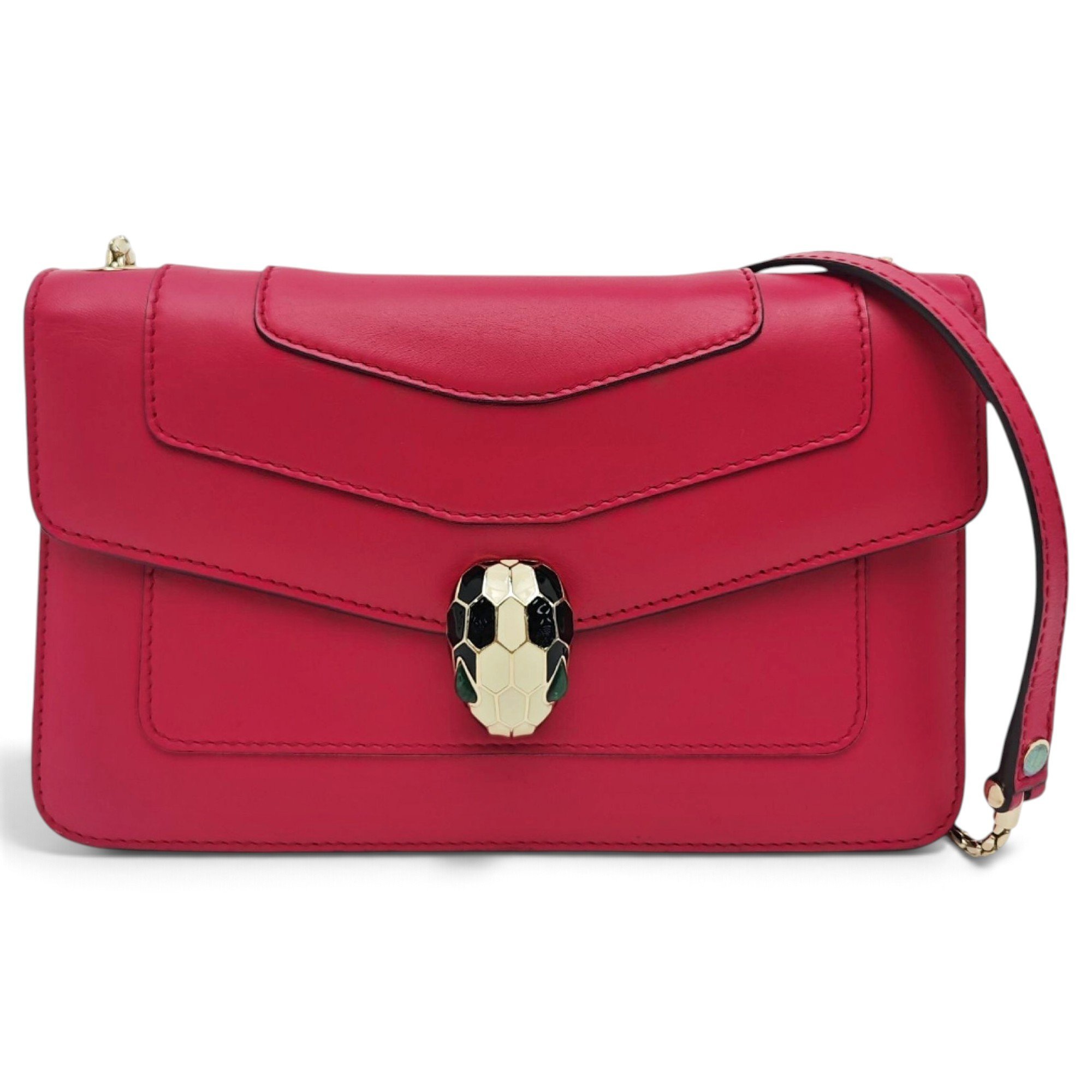 Serpenti leather handbag