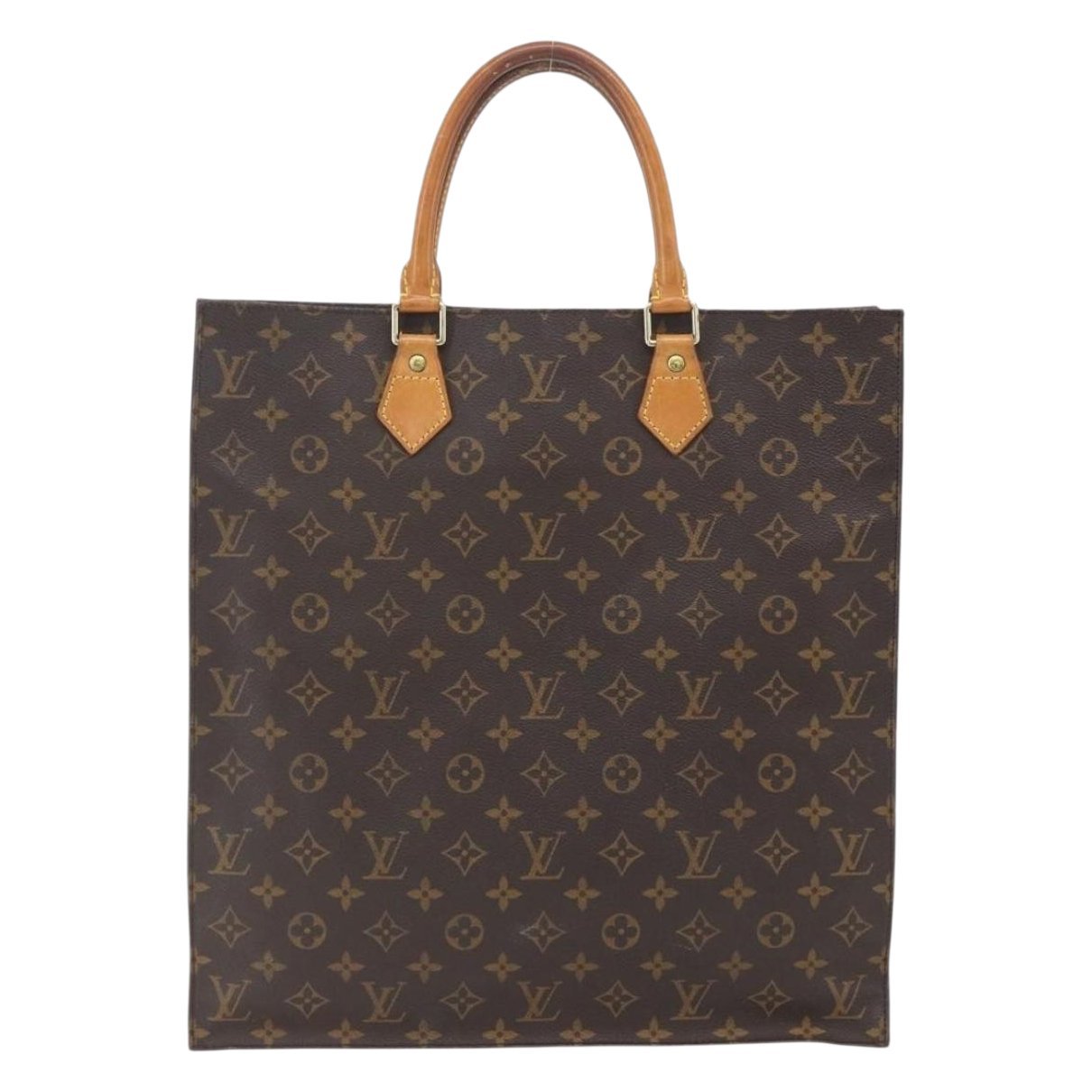 Plat leather handbag
