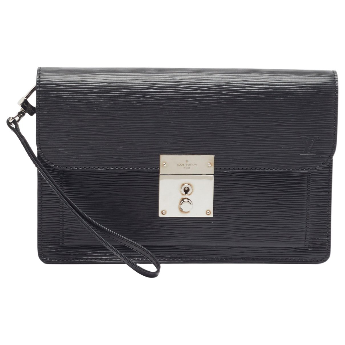 Leather clutch bag