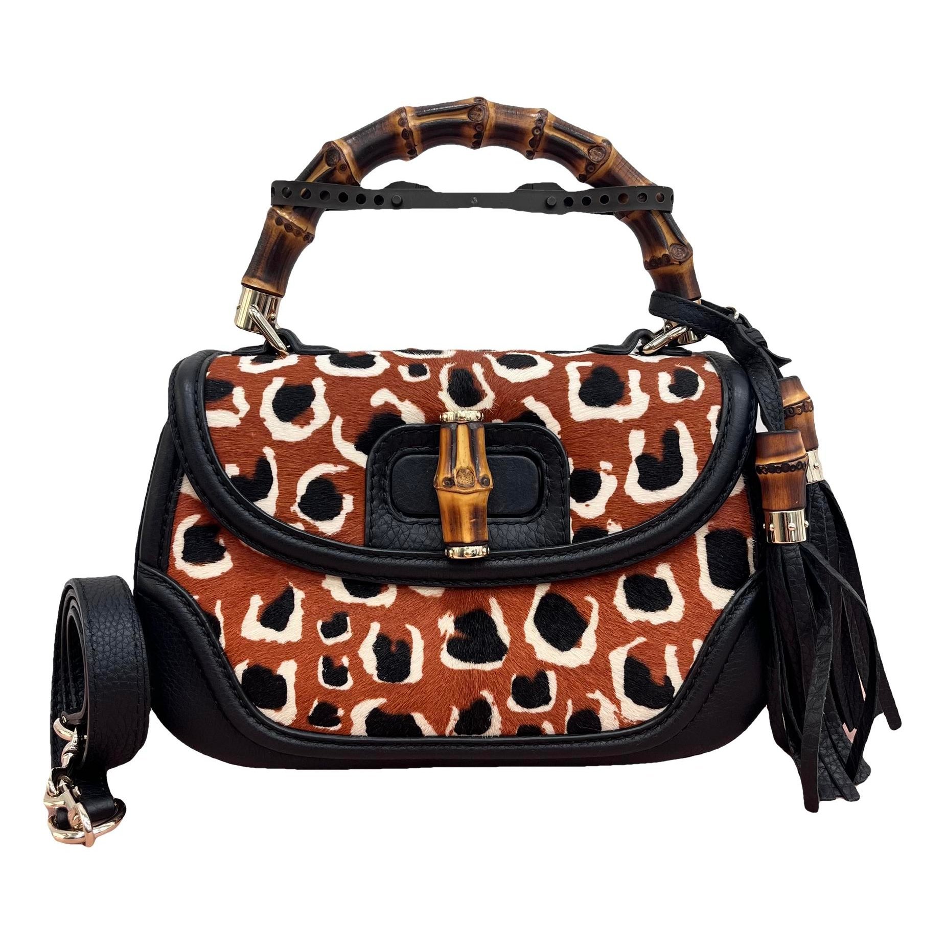 Convertible Bamboo Top Handle cloth handbag