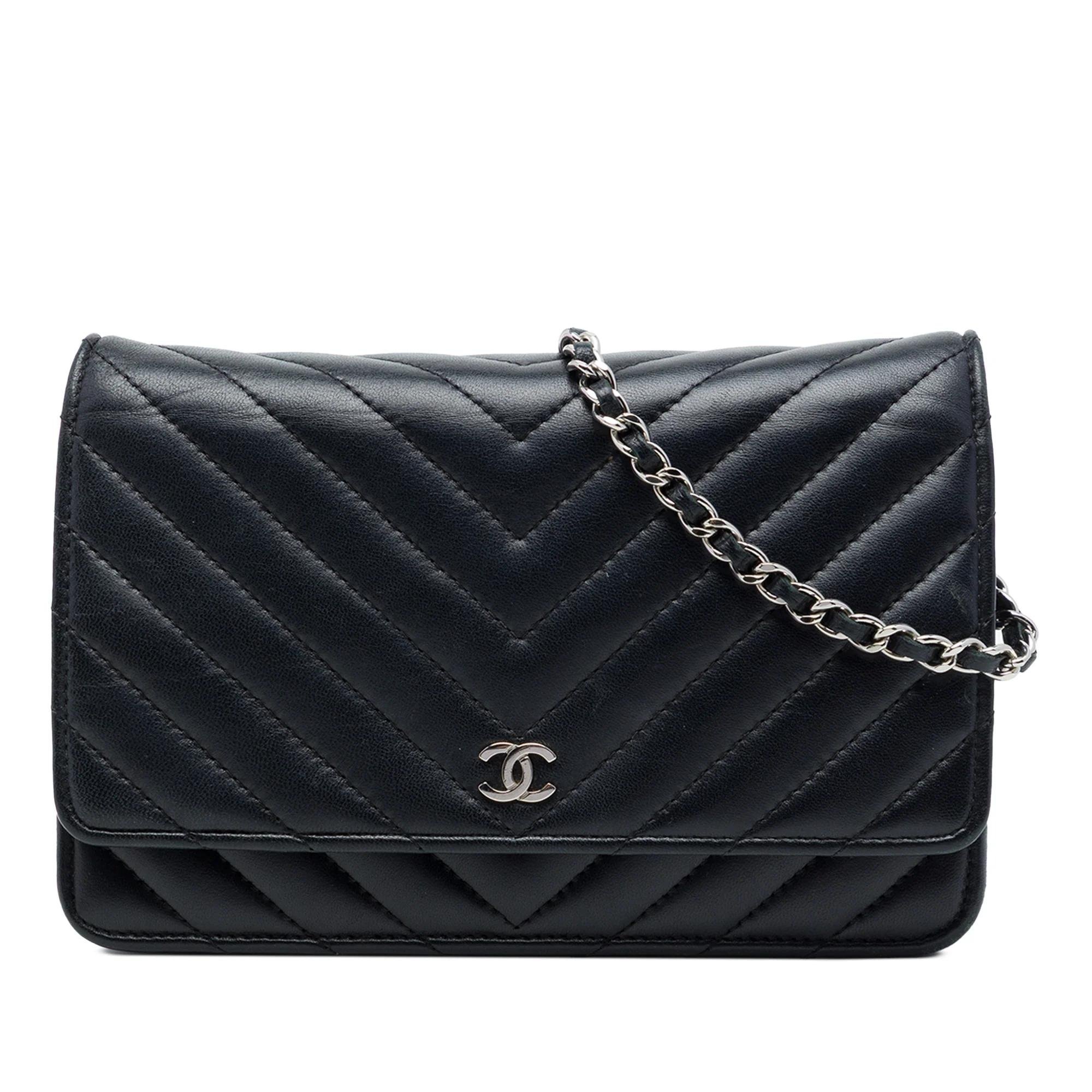 Wallet On Chain leather handbag