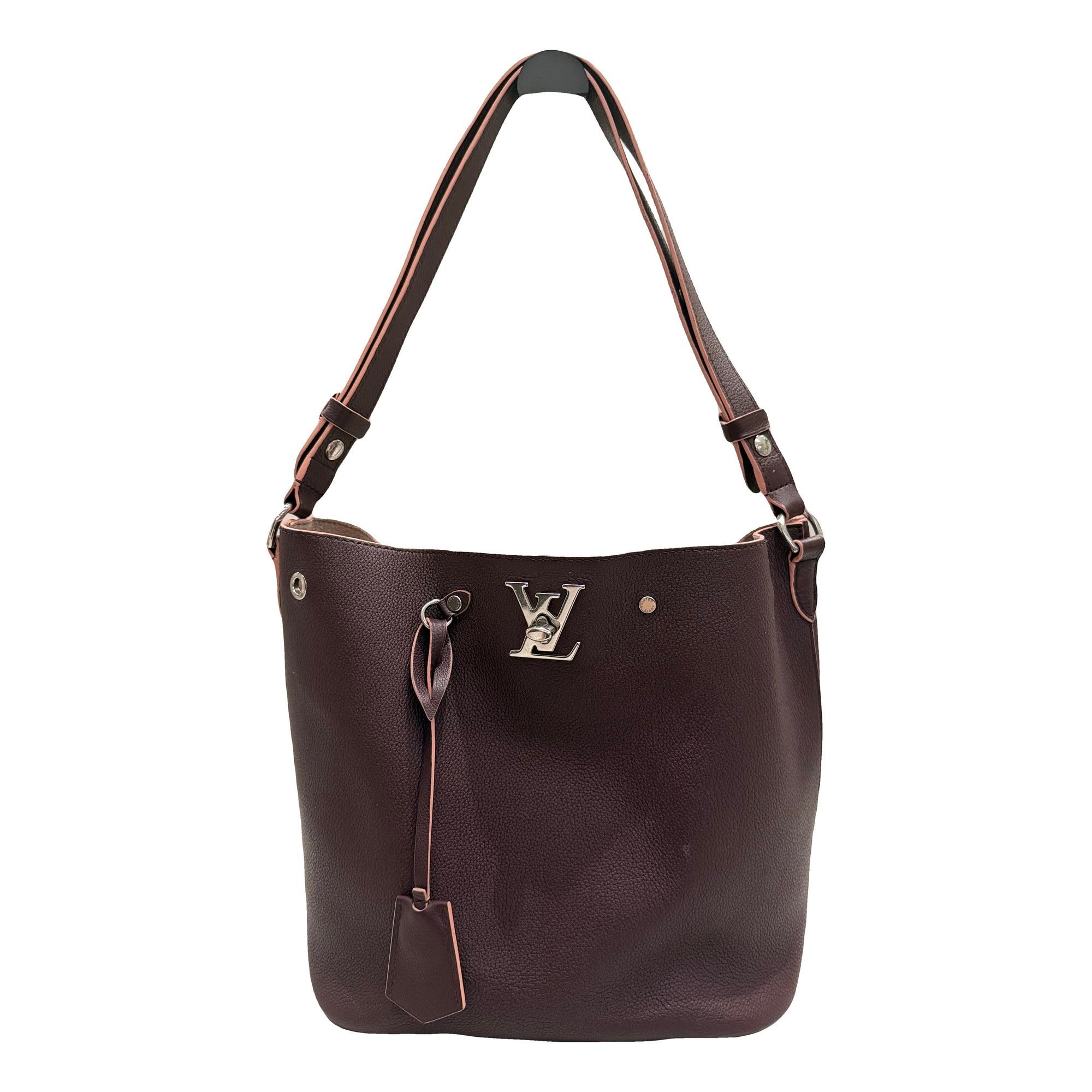 Lockme Bucket leather handbag