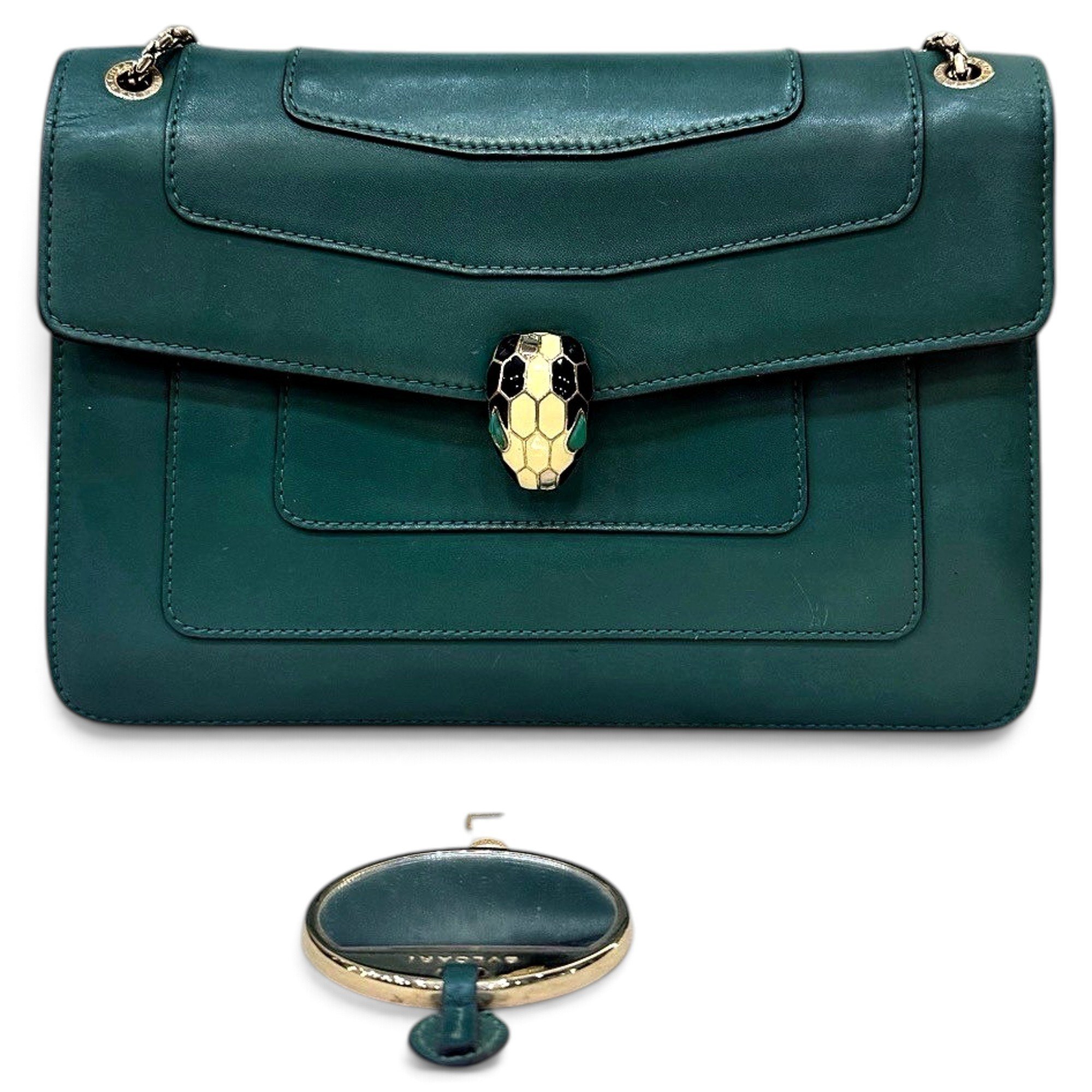 Serpenti leather handbag
