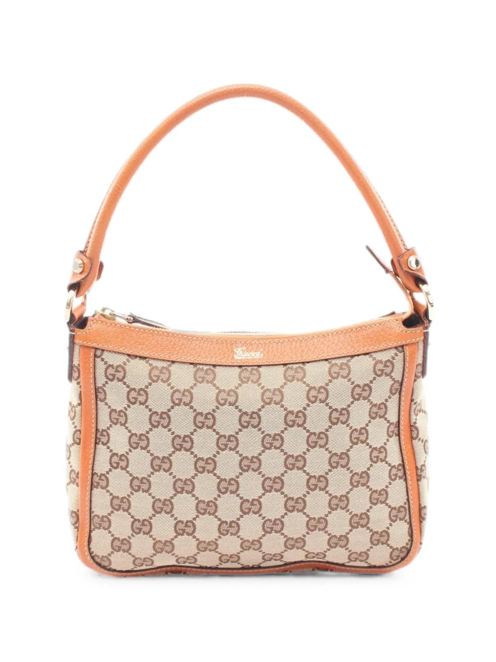 2000s GG-canvas leather-trimmed tote bag