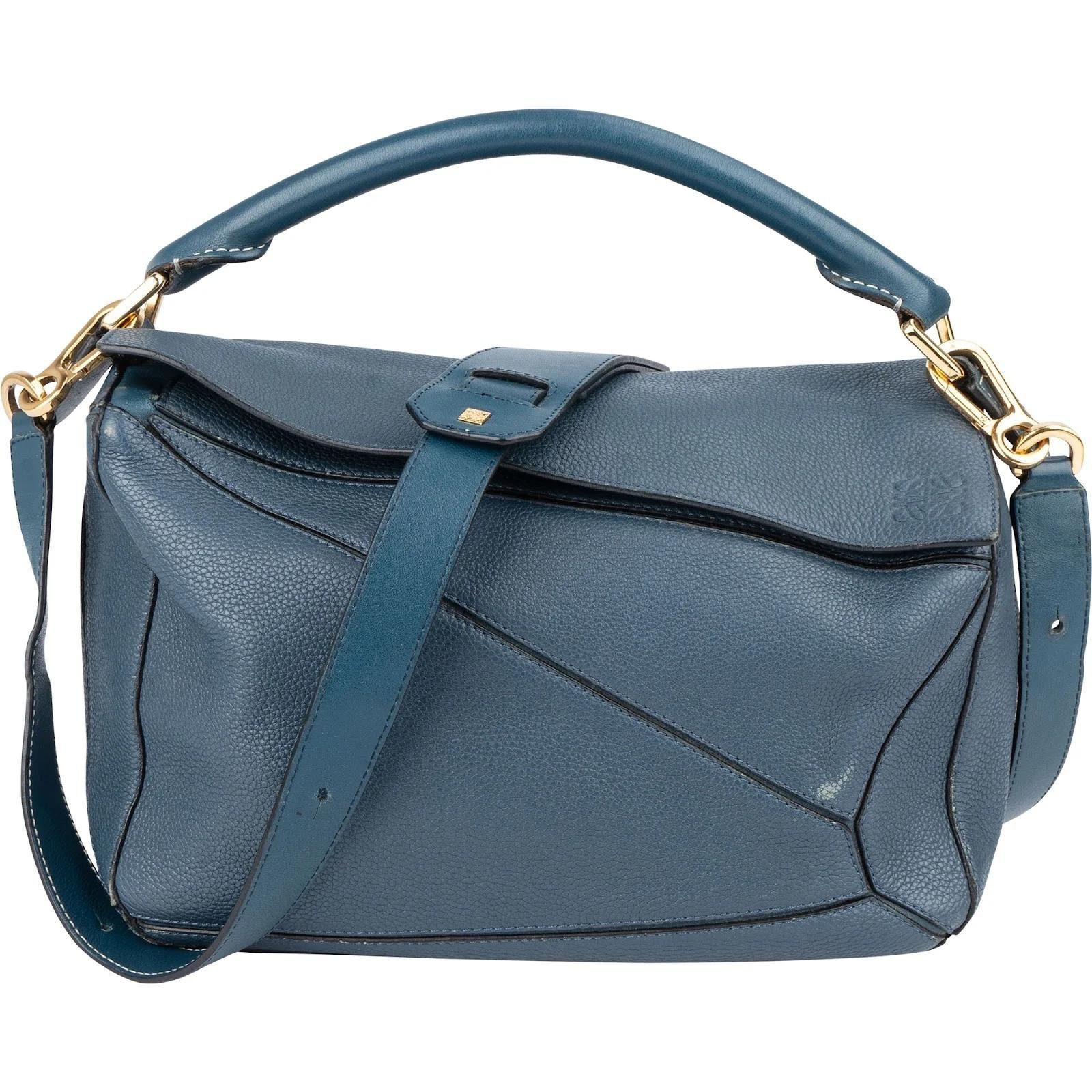 Puzzle leather handbag