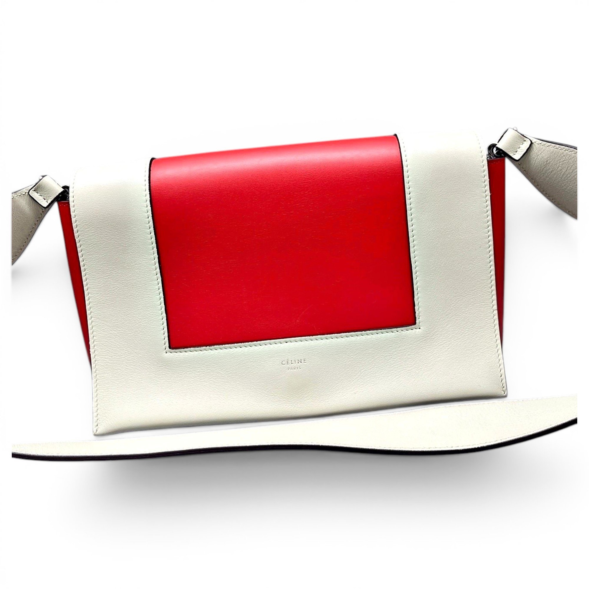 Frame leather handbag