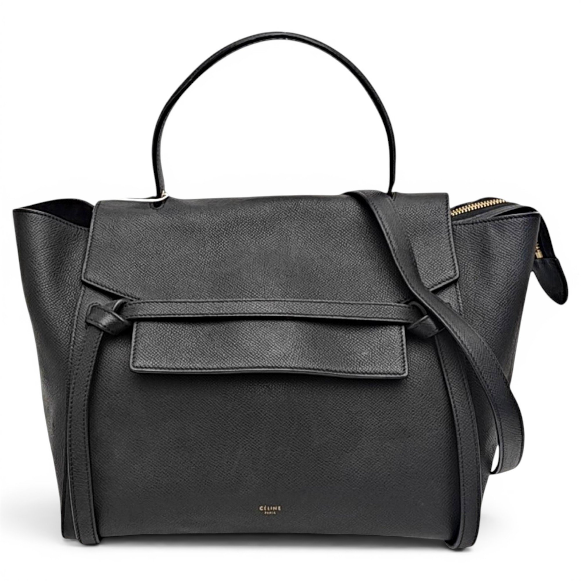 Belt leather handbag