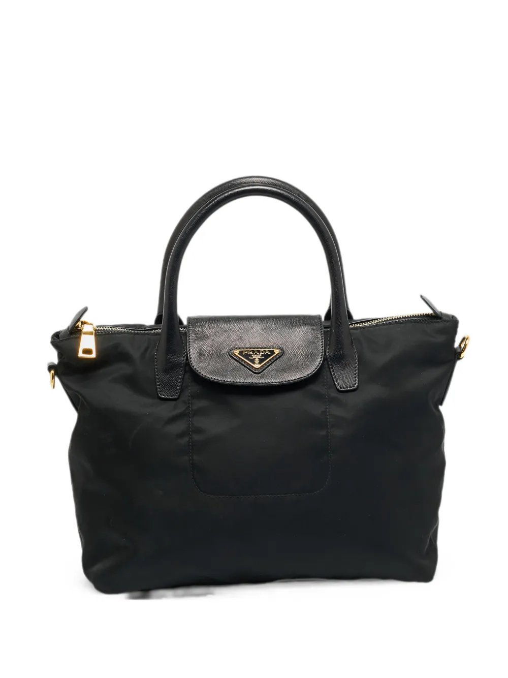 leather-trim tote bag