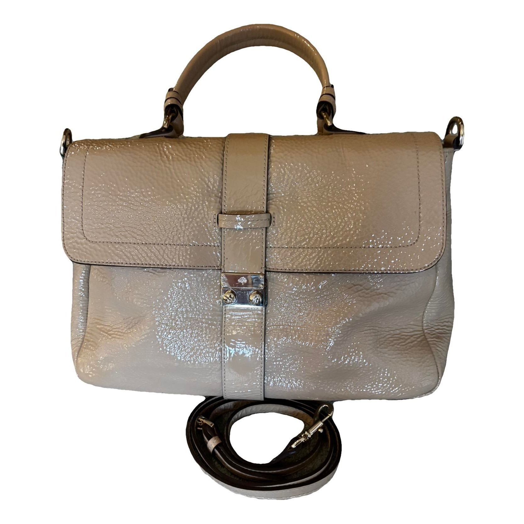 Patent leather handbag