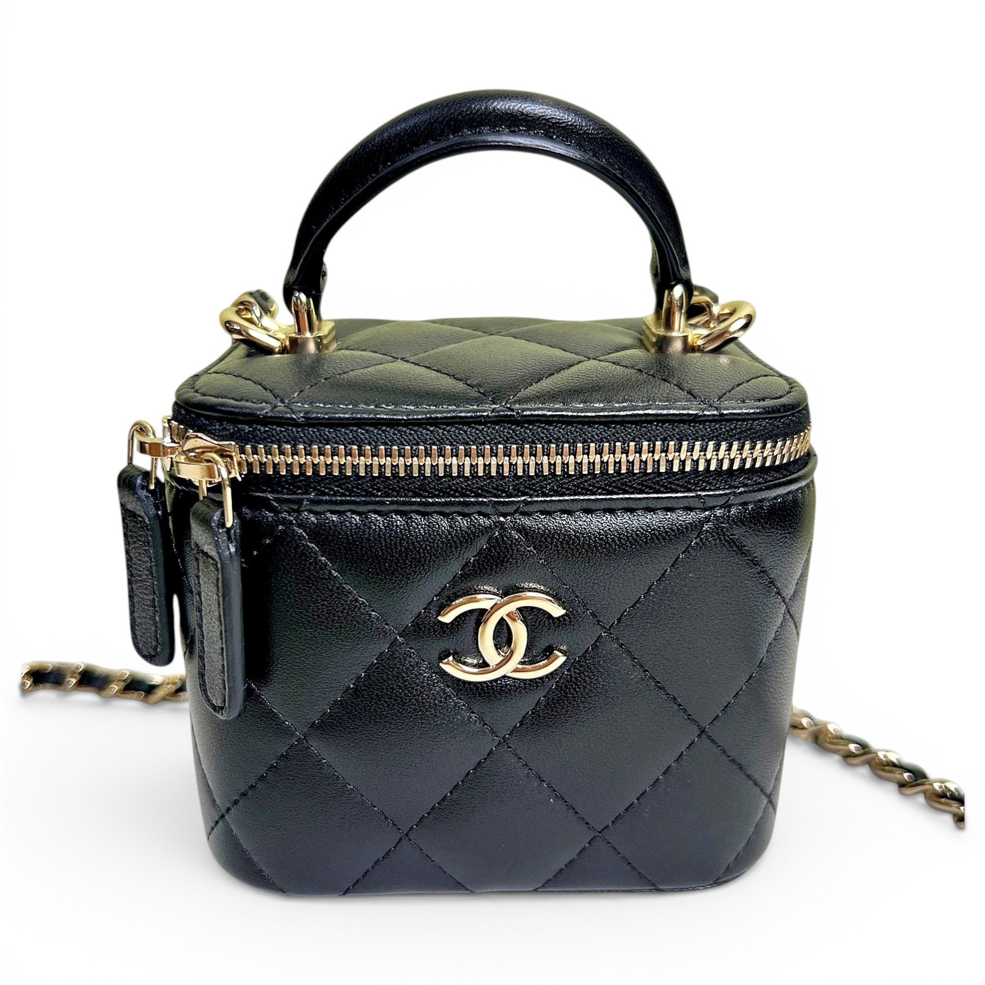 Trendy CC Vanity leather handbag