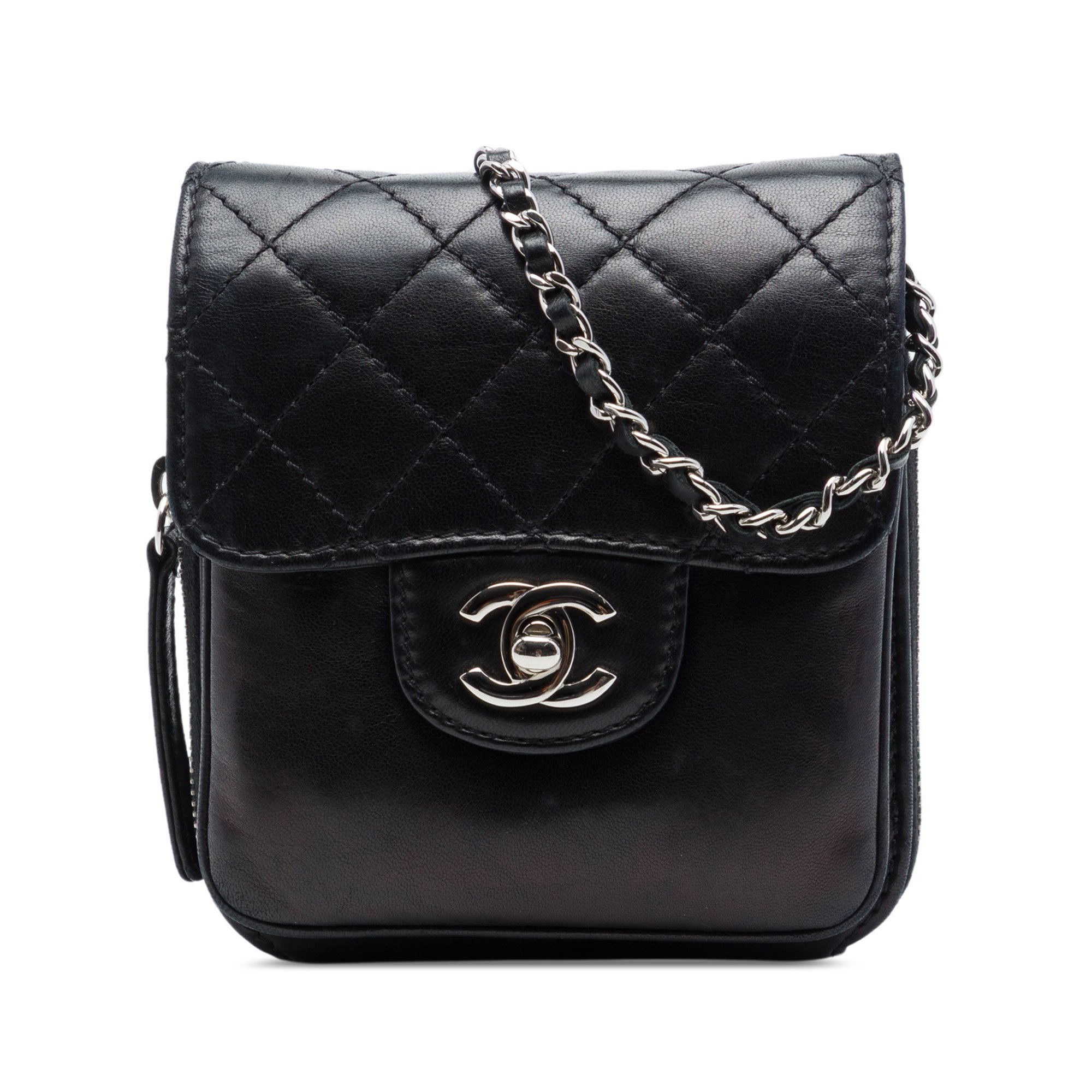 Wallet On Chain leather handbag