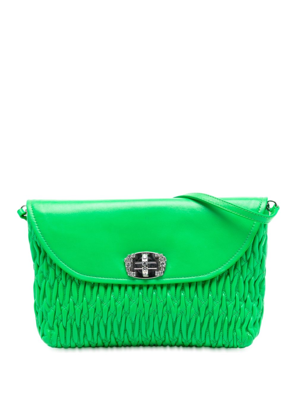 2010-2025 Matelasse Leather Crystal Flap shoulder bag