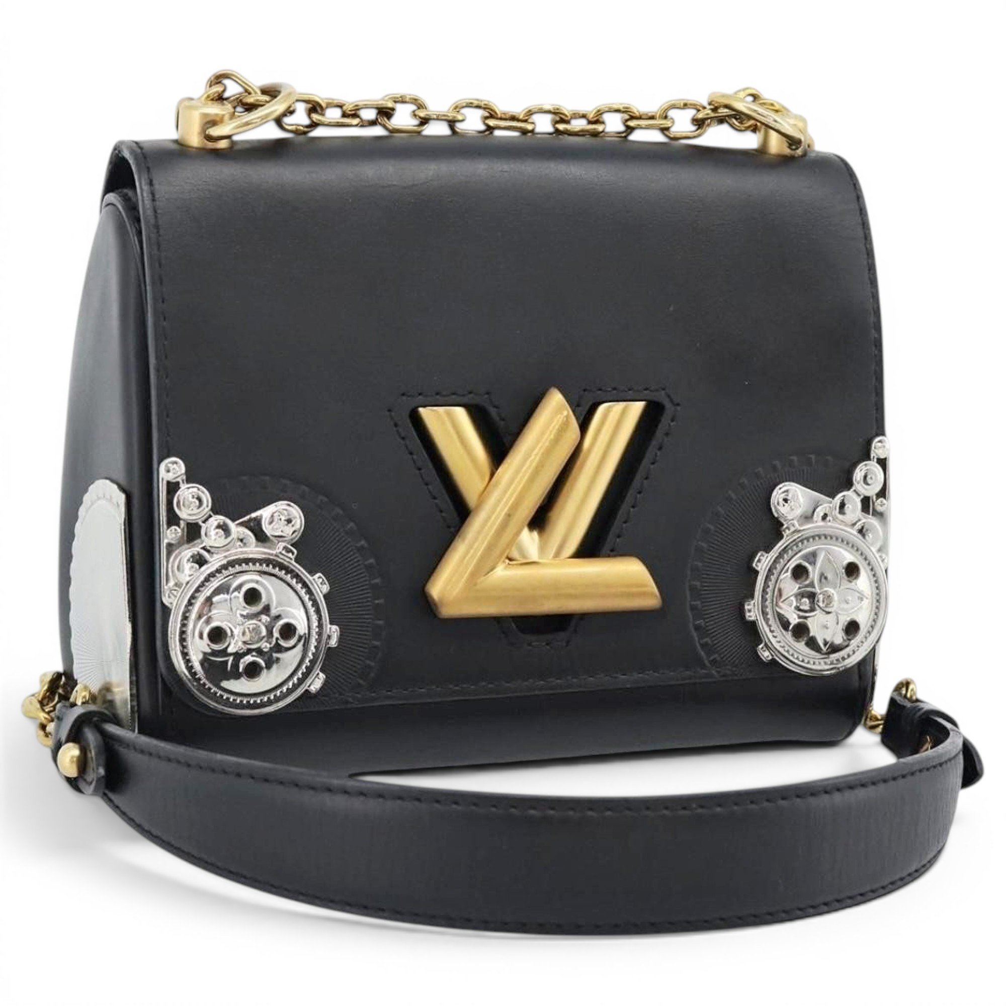 Twist leather handbag