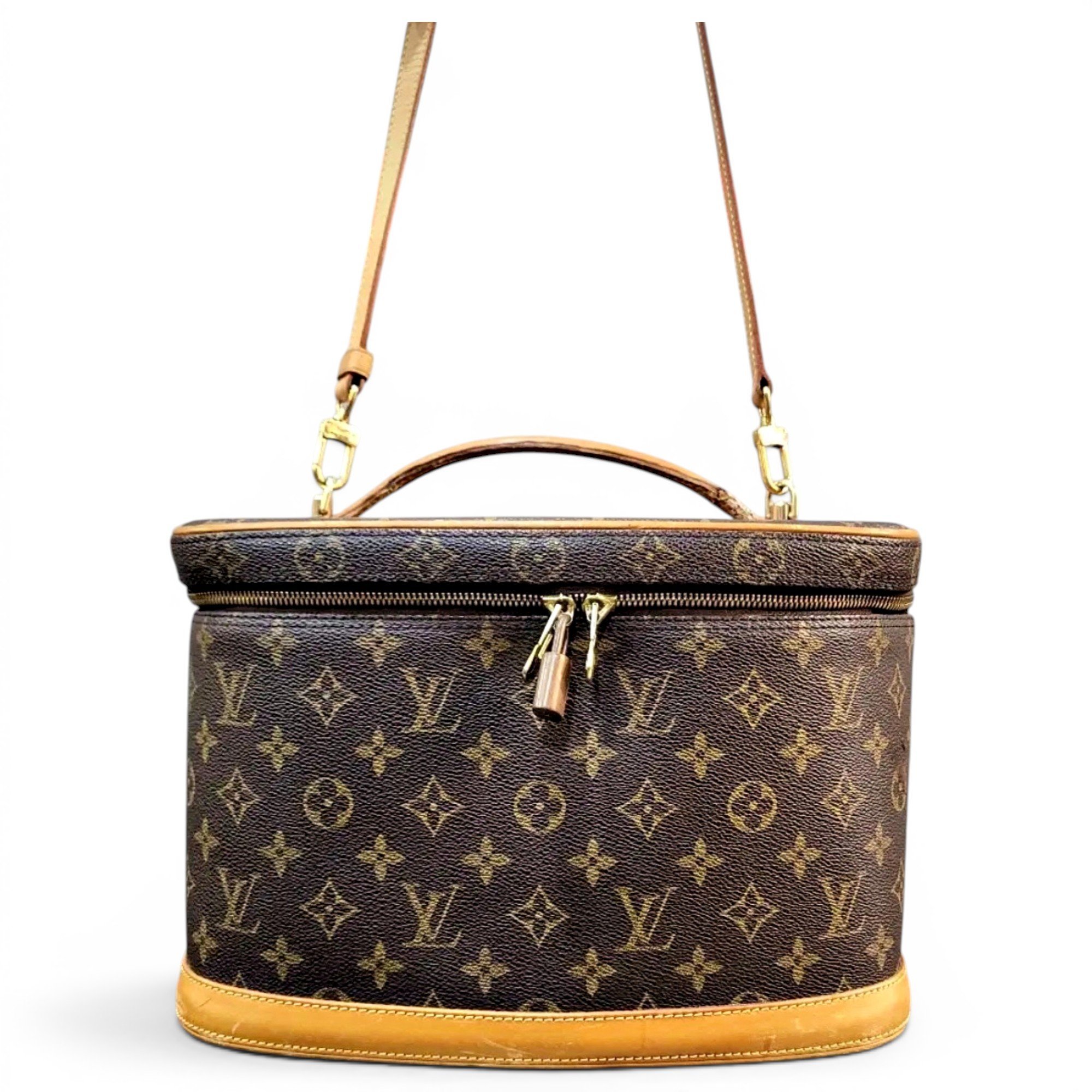 Vanity leather handbag