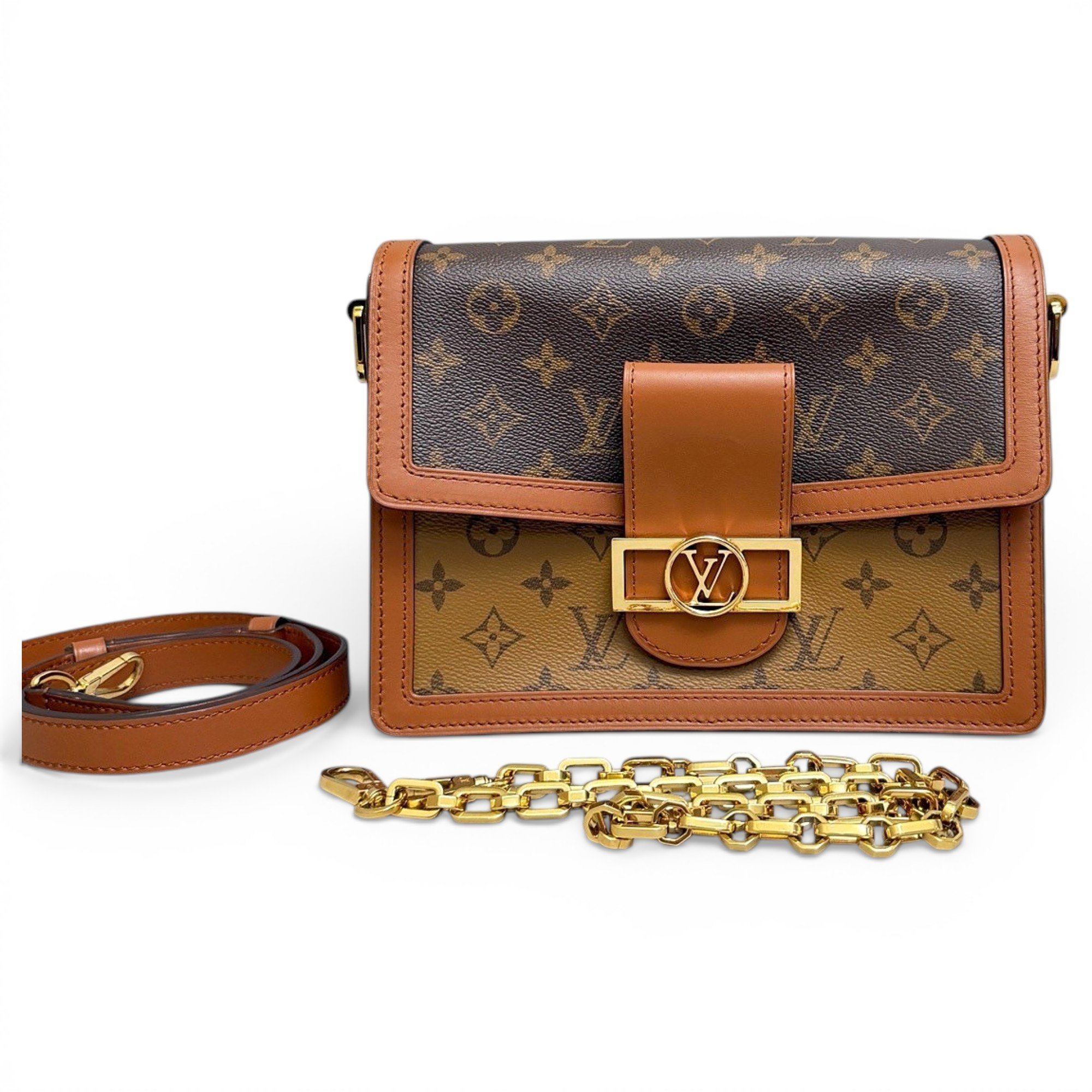 Dauphine leather handbag
