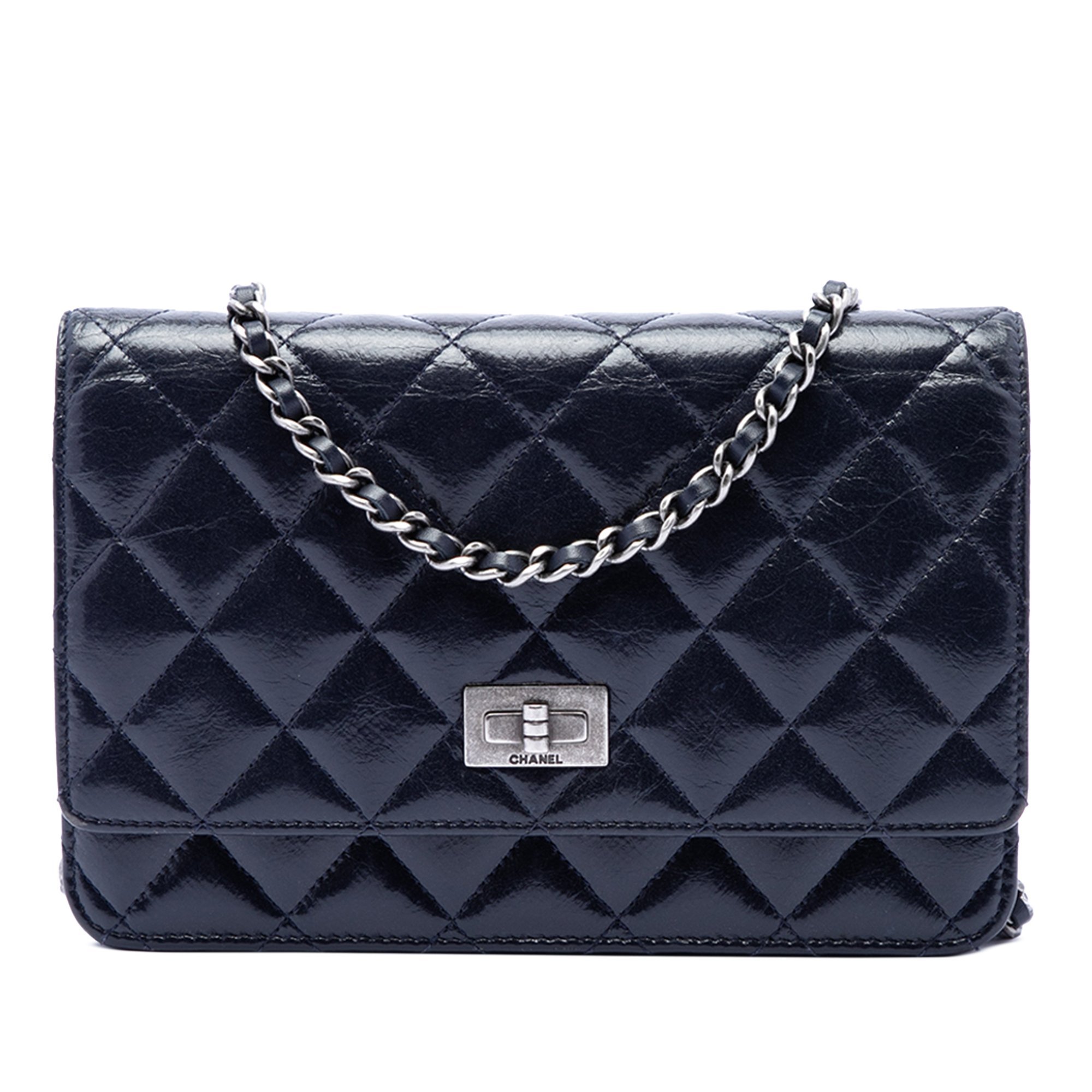 Wallet On Chain leather handbag