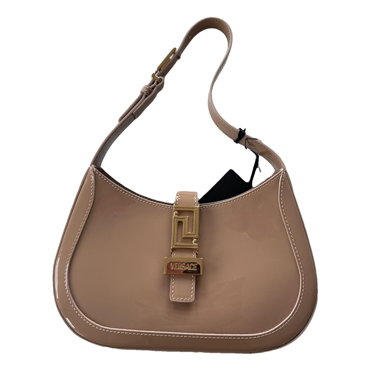 Greca Goddess patent leather handbag