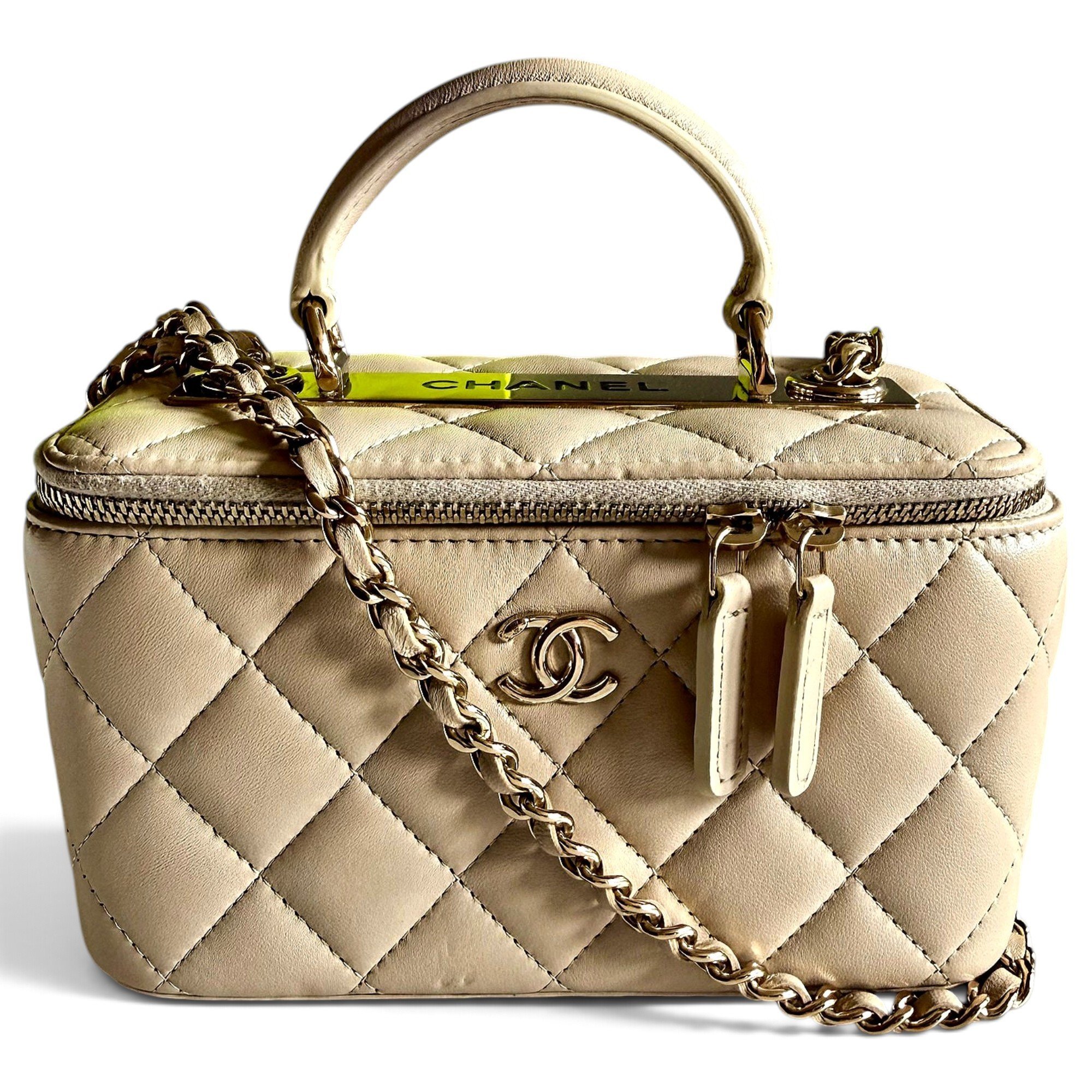 Vanity leather handbag