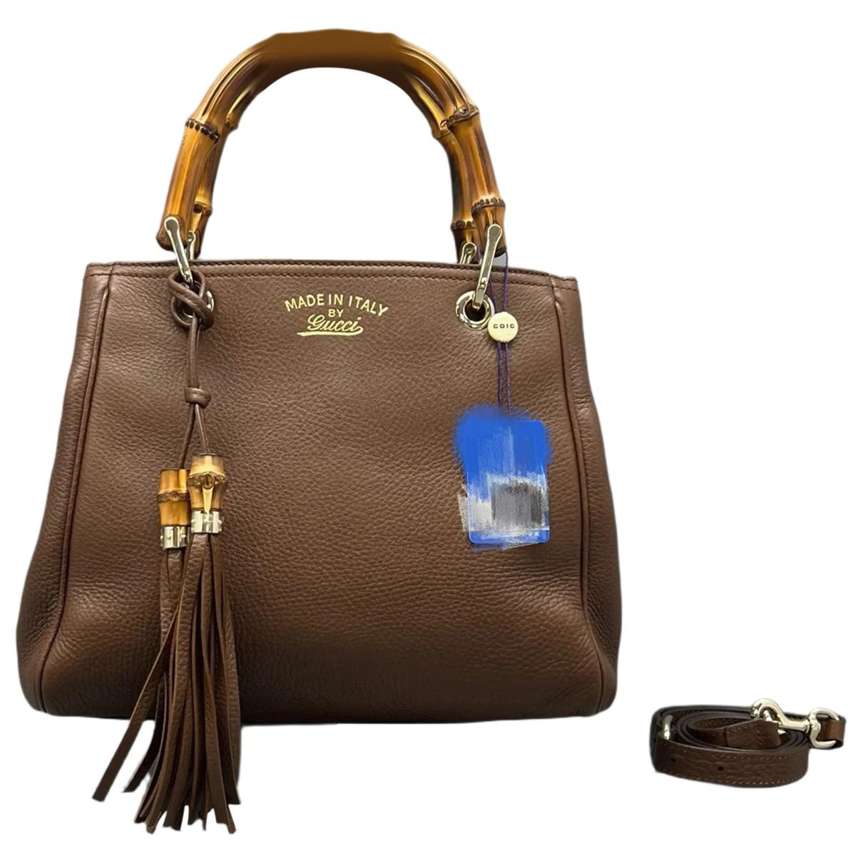 Bamboo leather handbag