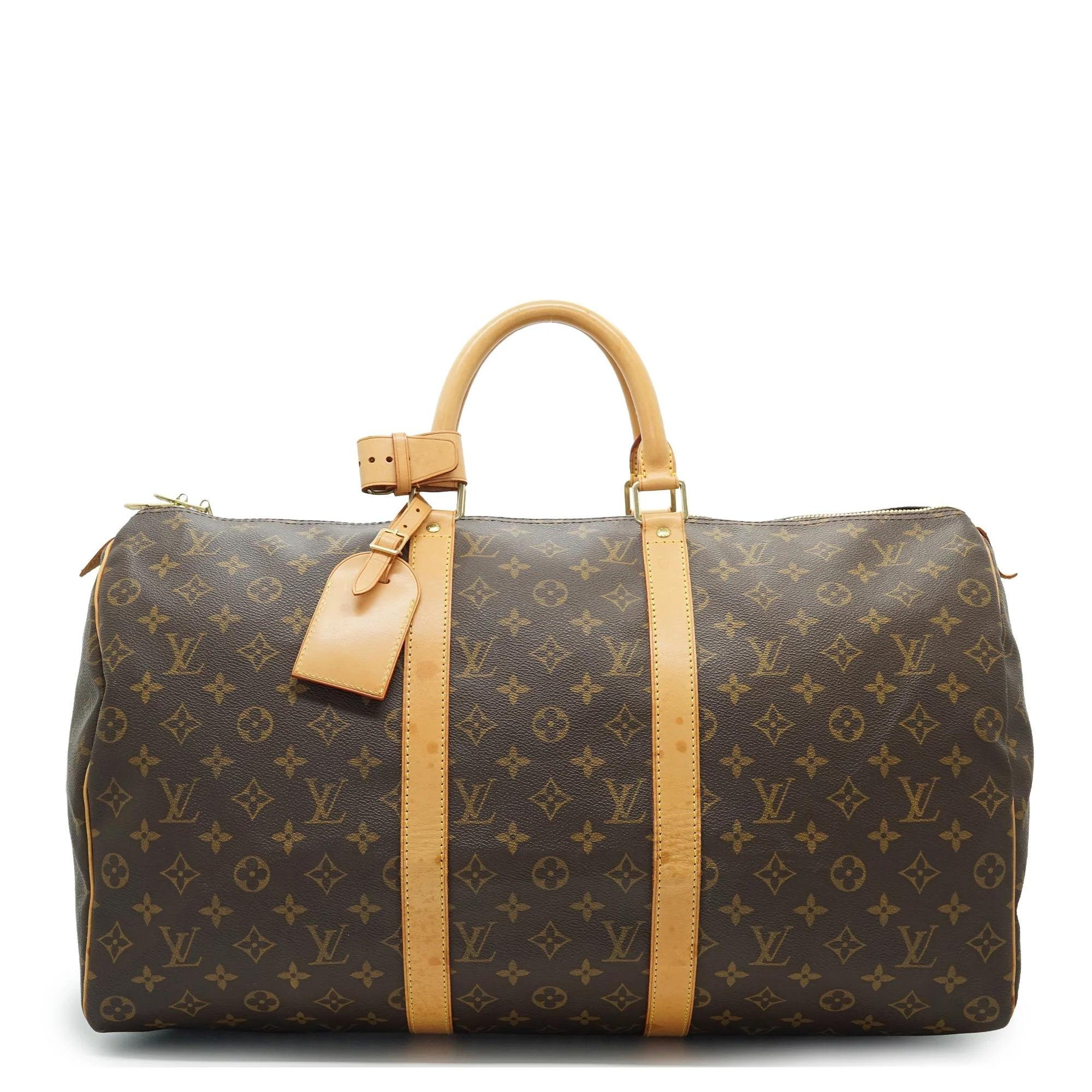 Keepall leather travel bag