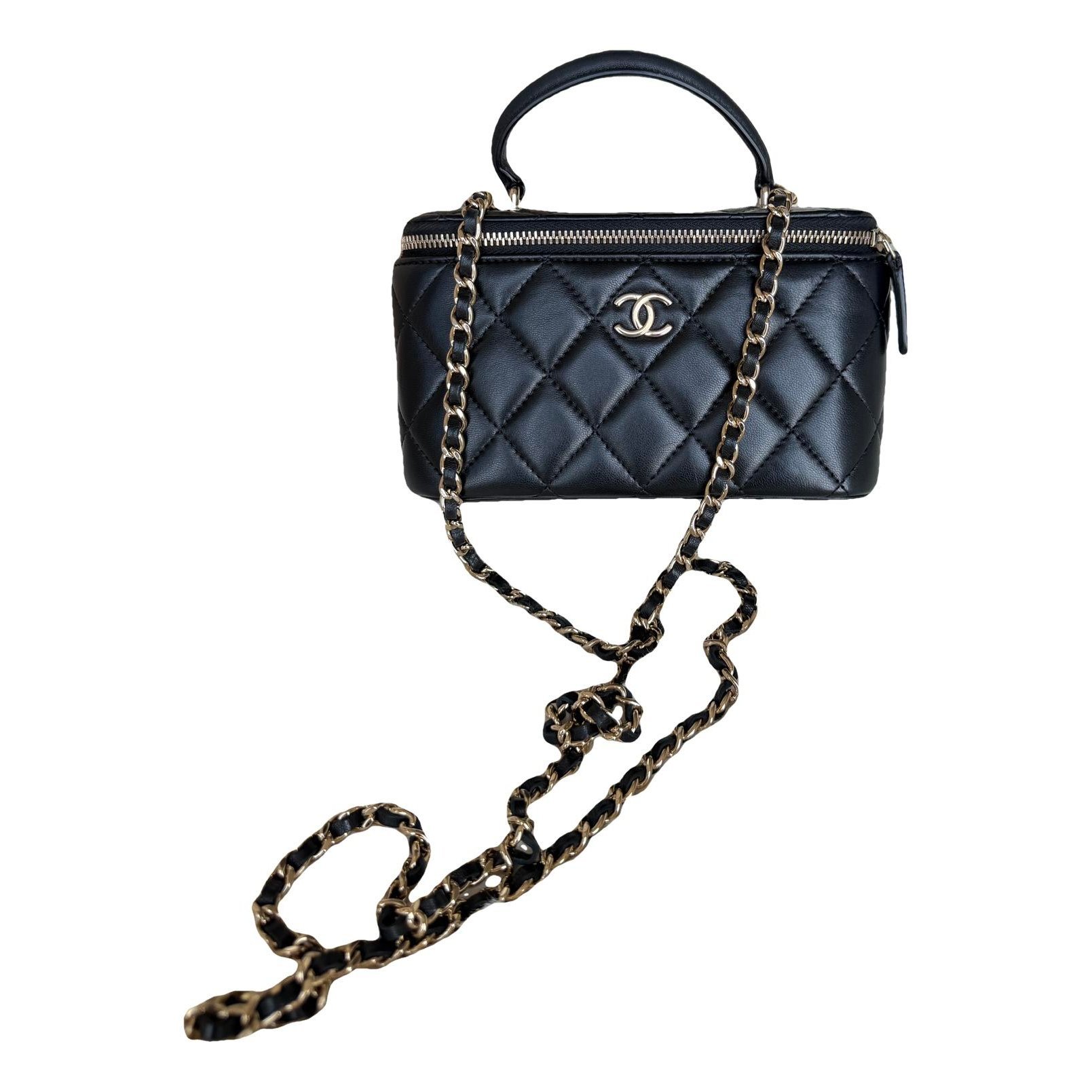 Vanity leather handbag