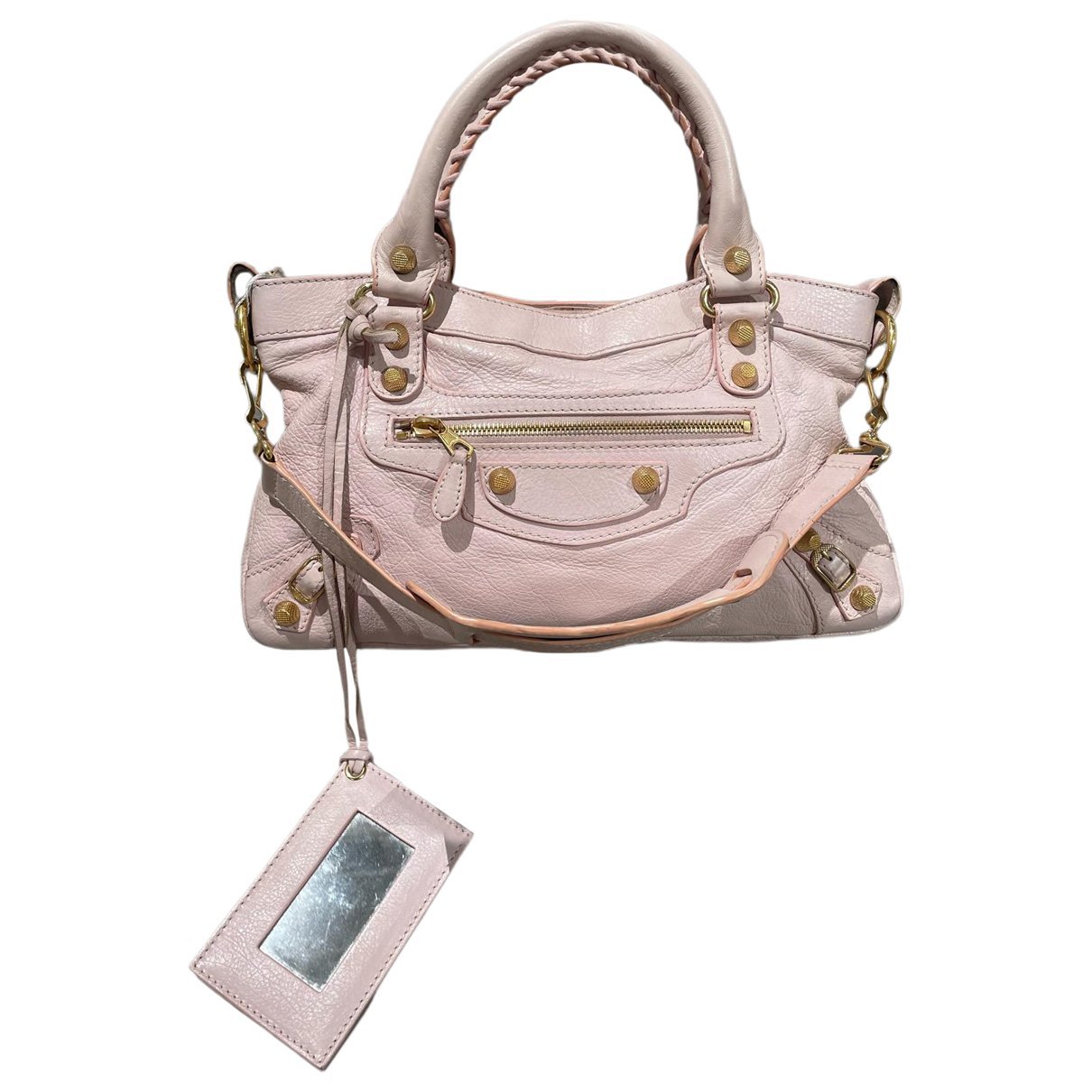City leather handbag